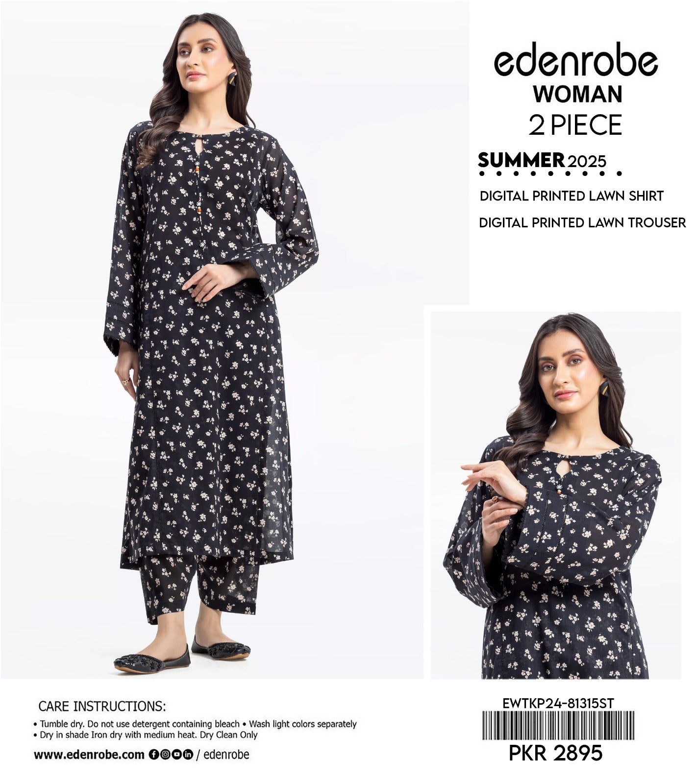 Edenrobe All Over 2 Piece Lawn Digital Print (Set - Pack of 7 Suits ) Category B Market Boy