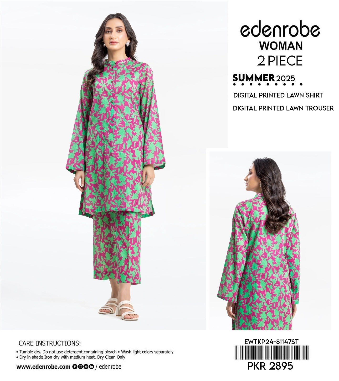 Edenrobe All Over 2 Piece Lawn Digital Print (Set - Pack of 7 Suits ) Category B Market Boy