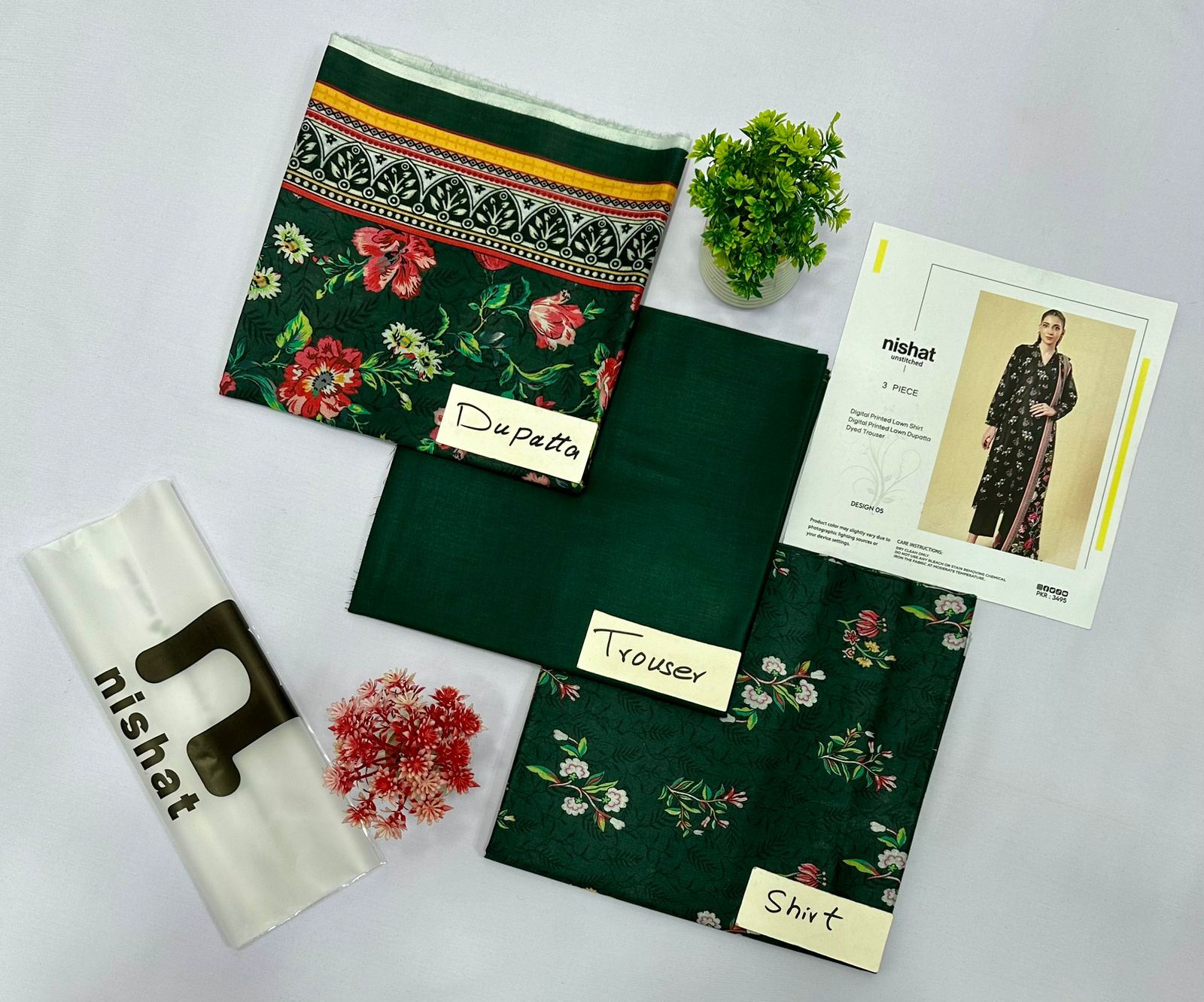 NISHAT DIGITAL PRINT LAWN 3 PIECE (Set -Pack Of 8 Suits ) Market Boy