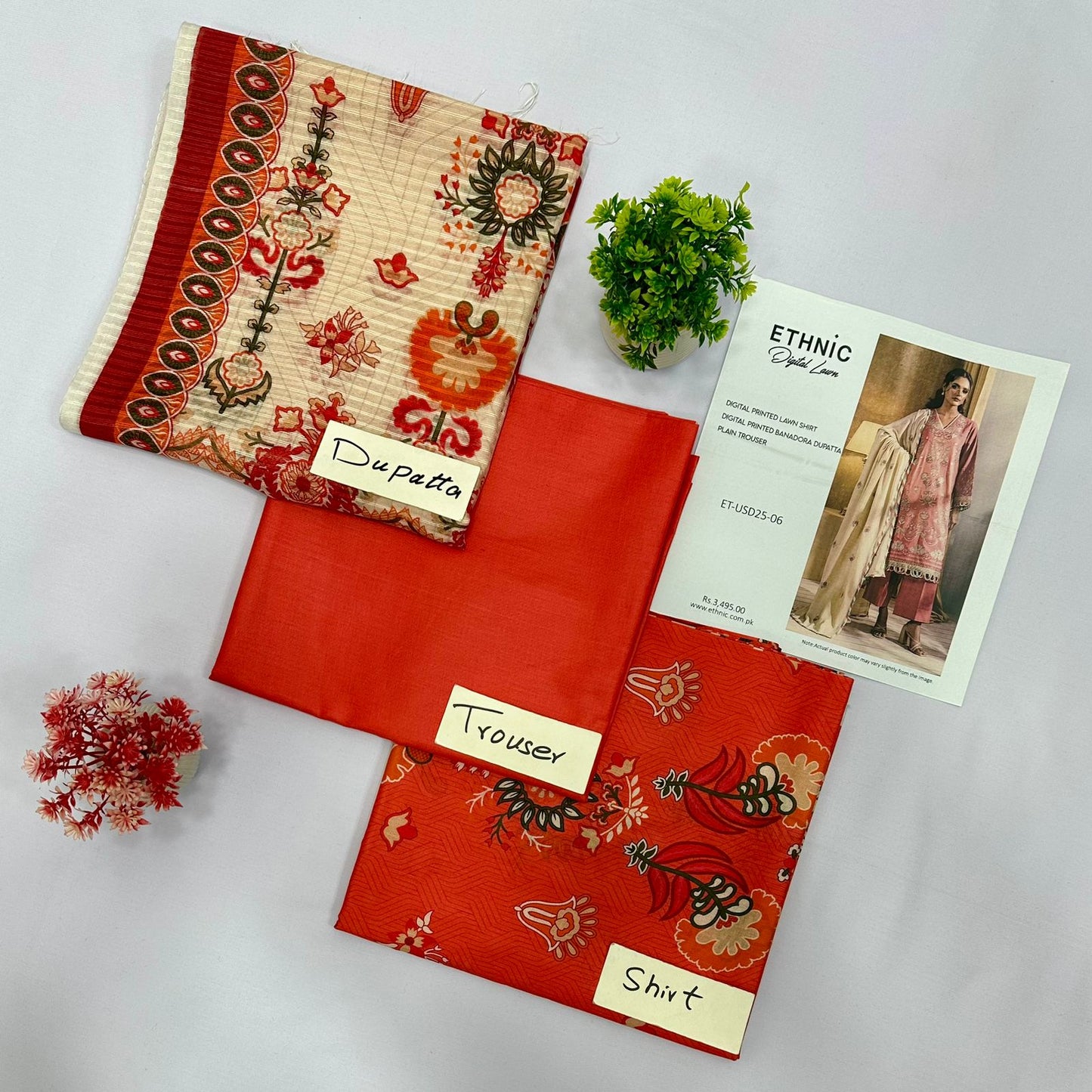 NISHAT & ETHNIC 3 PIECE LAWN (Set -Pack Of 9 Suits )Category A Market Boy