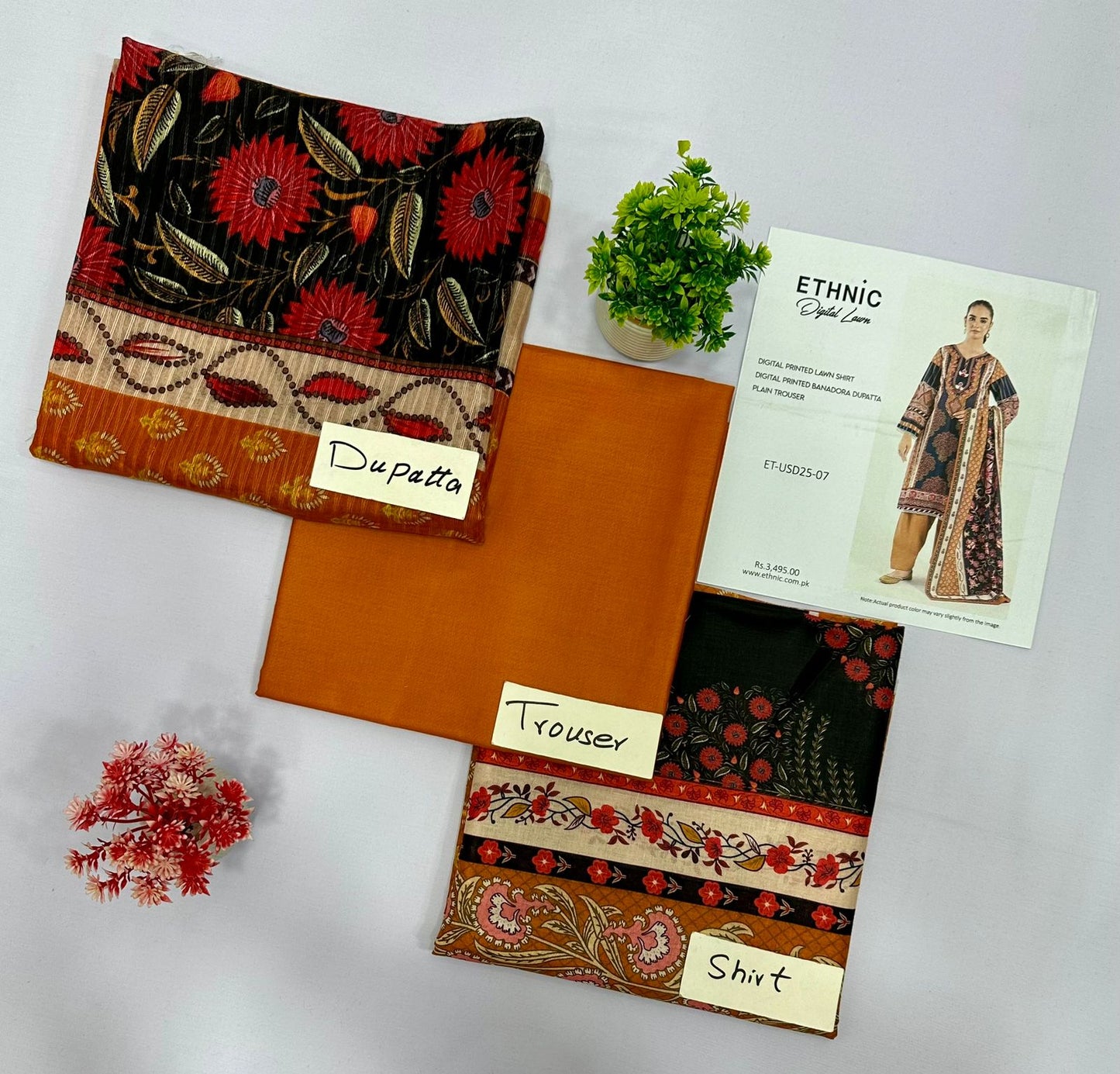 NISHAT & ETHNIC 3 PIECE LAWN (Set -Pack Of 18 Suits ) Market Boy