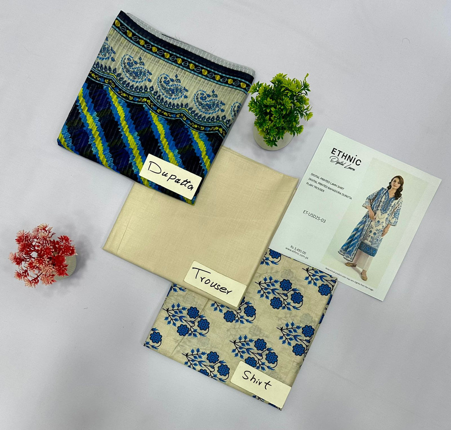 NISHAT & ETHNIC 3 PIECE LAWN (Set -Pack Of 9 Suits )Category B Market Boy