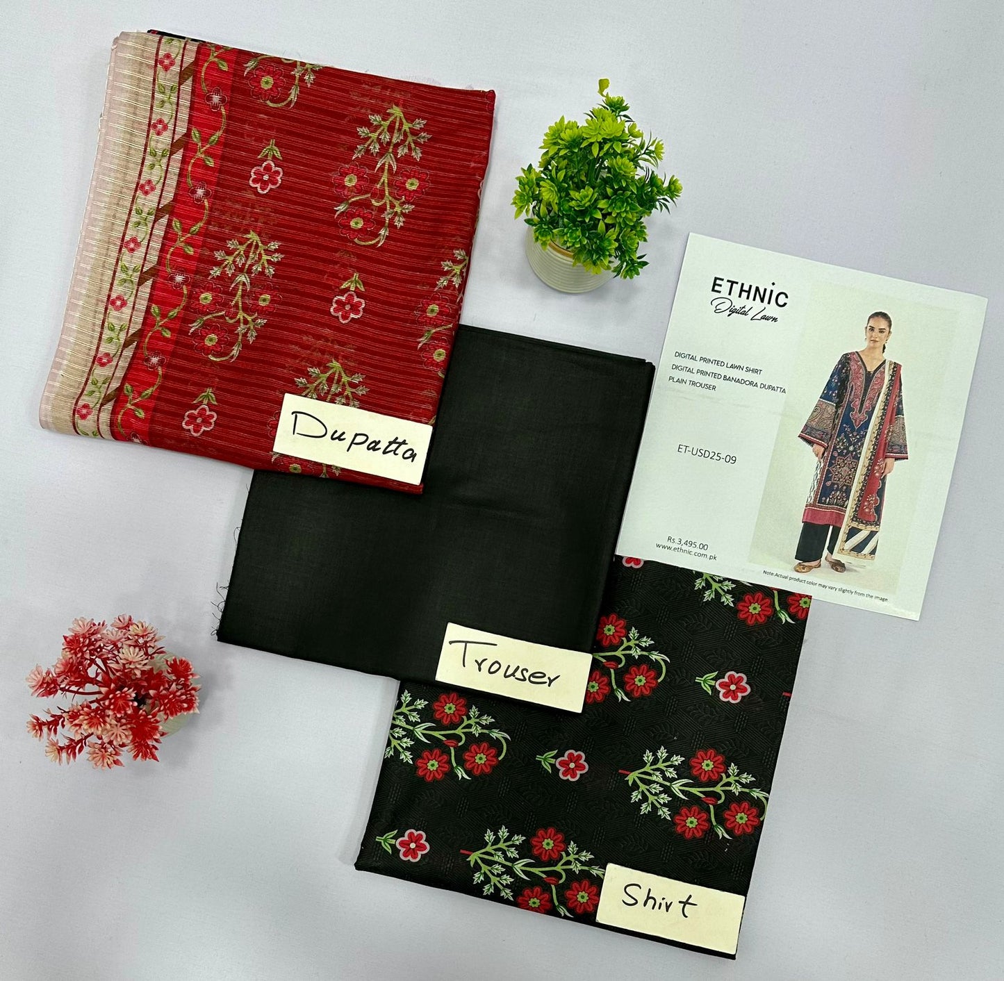 NISHAT & ETHNIC 3 PIECE LAWN (Set -Pack Of 9 Suits )Category A Market Boy