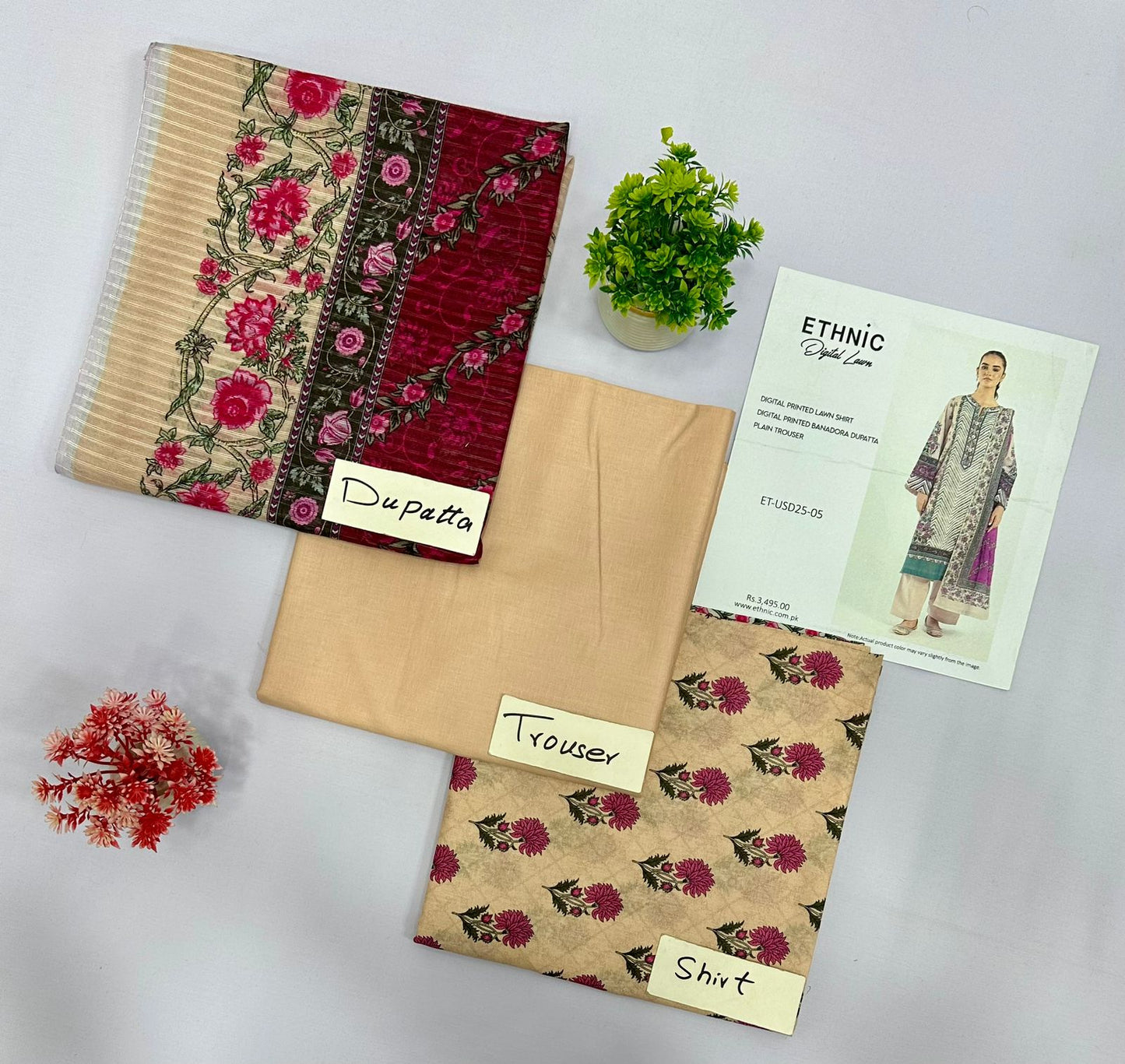 NISHAT & ETHNIC 3 PIECE LAWN (Set -Pack Of 9 Suits )Category A Market Boy