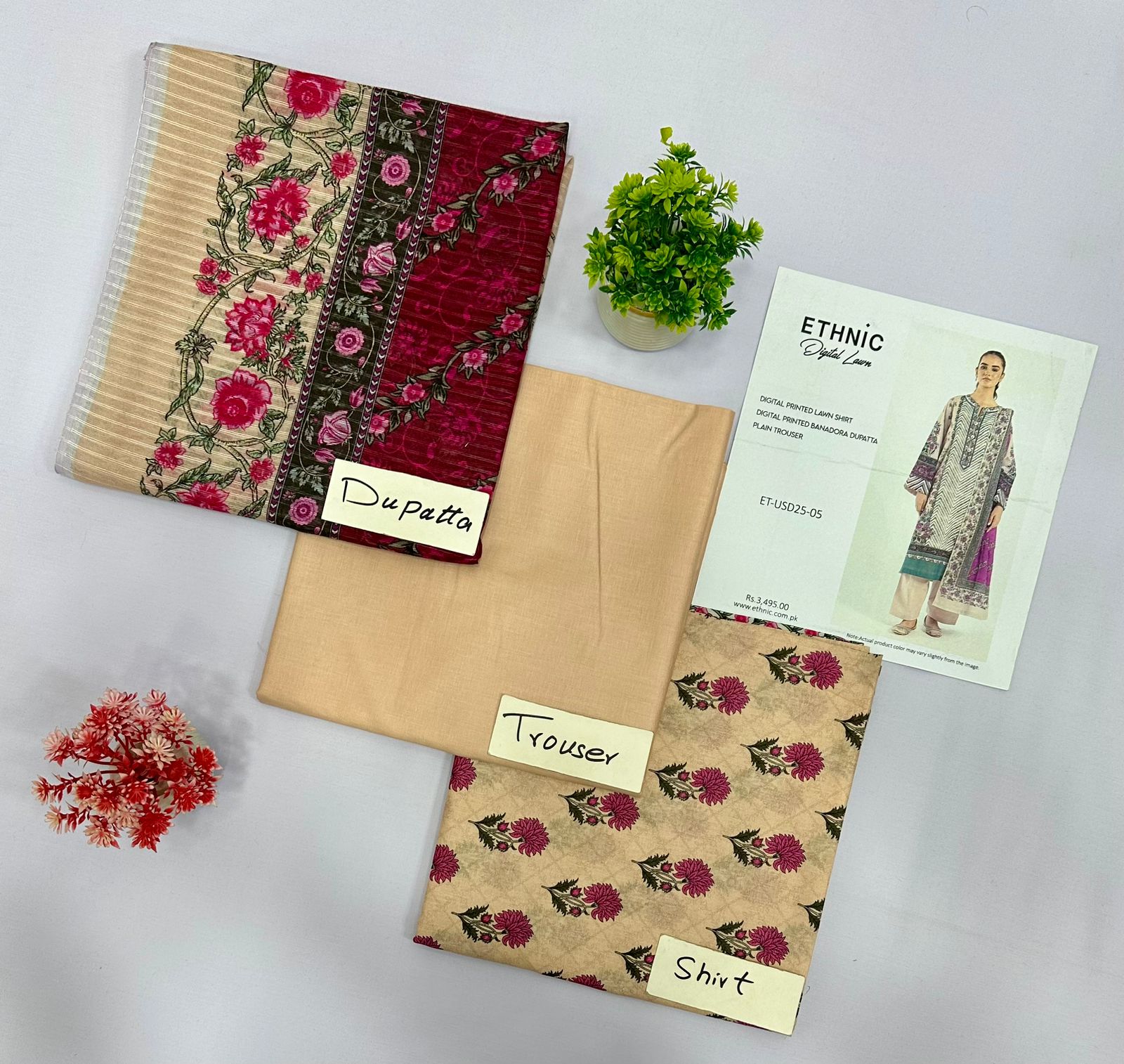 NISHAT & ETHNIC 3 PIECE LAWN (Set -Pack Of 9 Suits )Category A Market Boy