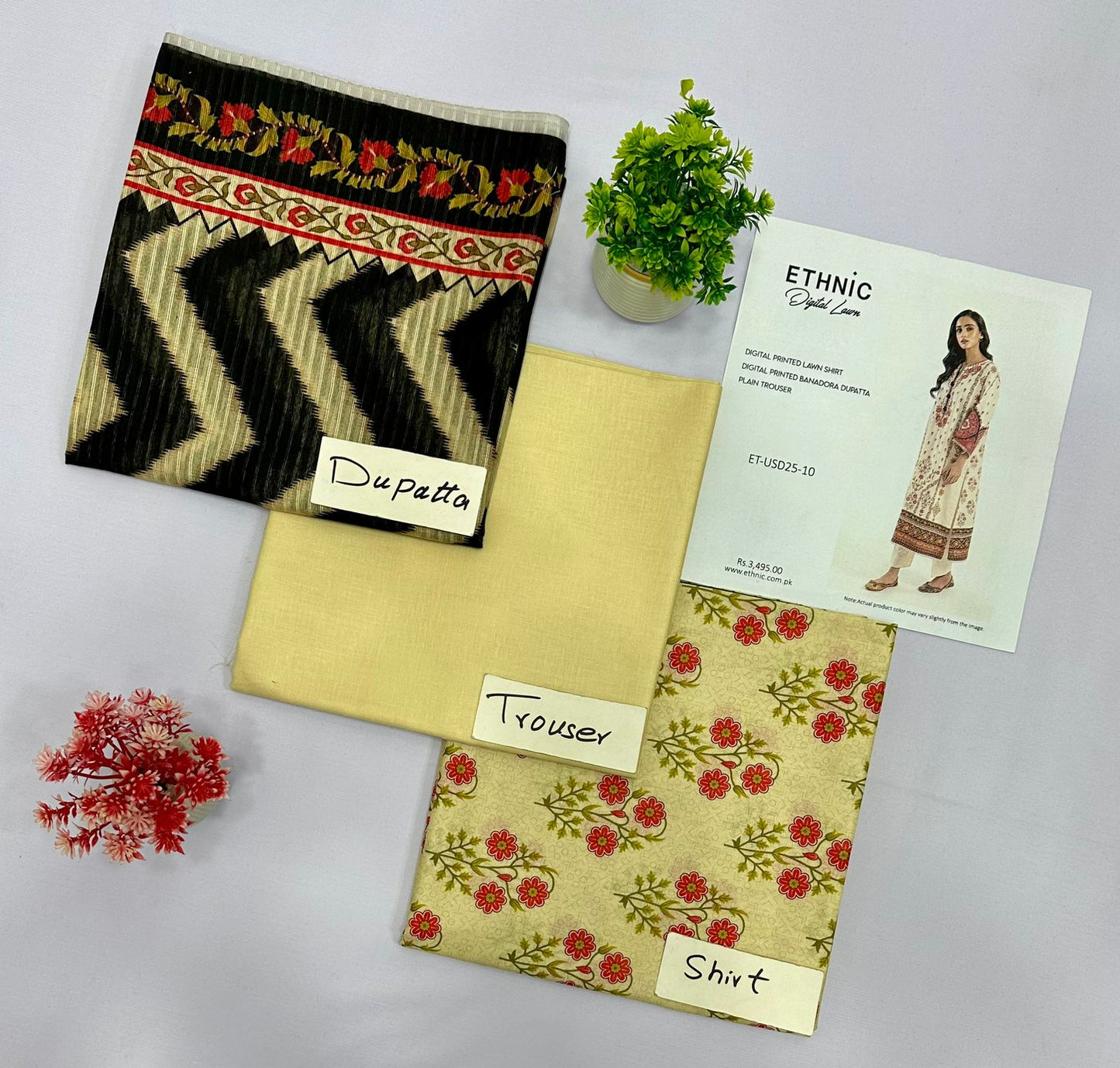 NISHAT & ETHNIC 3 PIECE LAWN (Set -Pack Of 9 Suits )Category B Market Boy