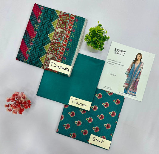 NISHAT & ETHNIC 3 PIECE LAWN (Set -Pack Of 5 Suits ) Market Boy