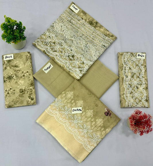 CHIKAN KARI 3 PIECE CUT WORK DUPATTA (Set -Pack Of 6 Suits ) Category B Market Boy