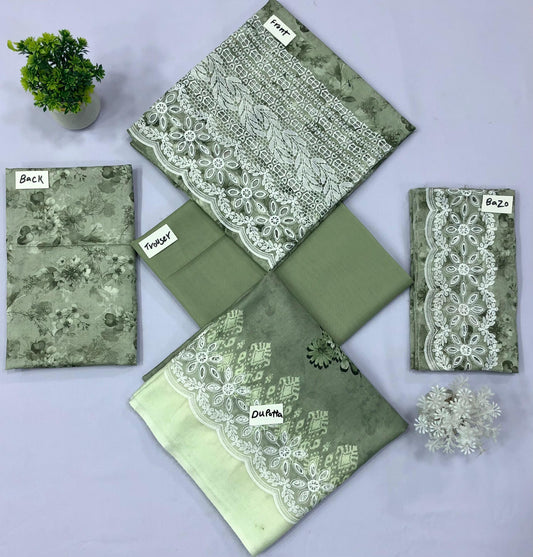 CHIKAN KARI 3 PIECE CUT WORK DUPATTA (Set -Pack Of 6 Suits ) Category B Market Boy