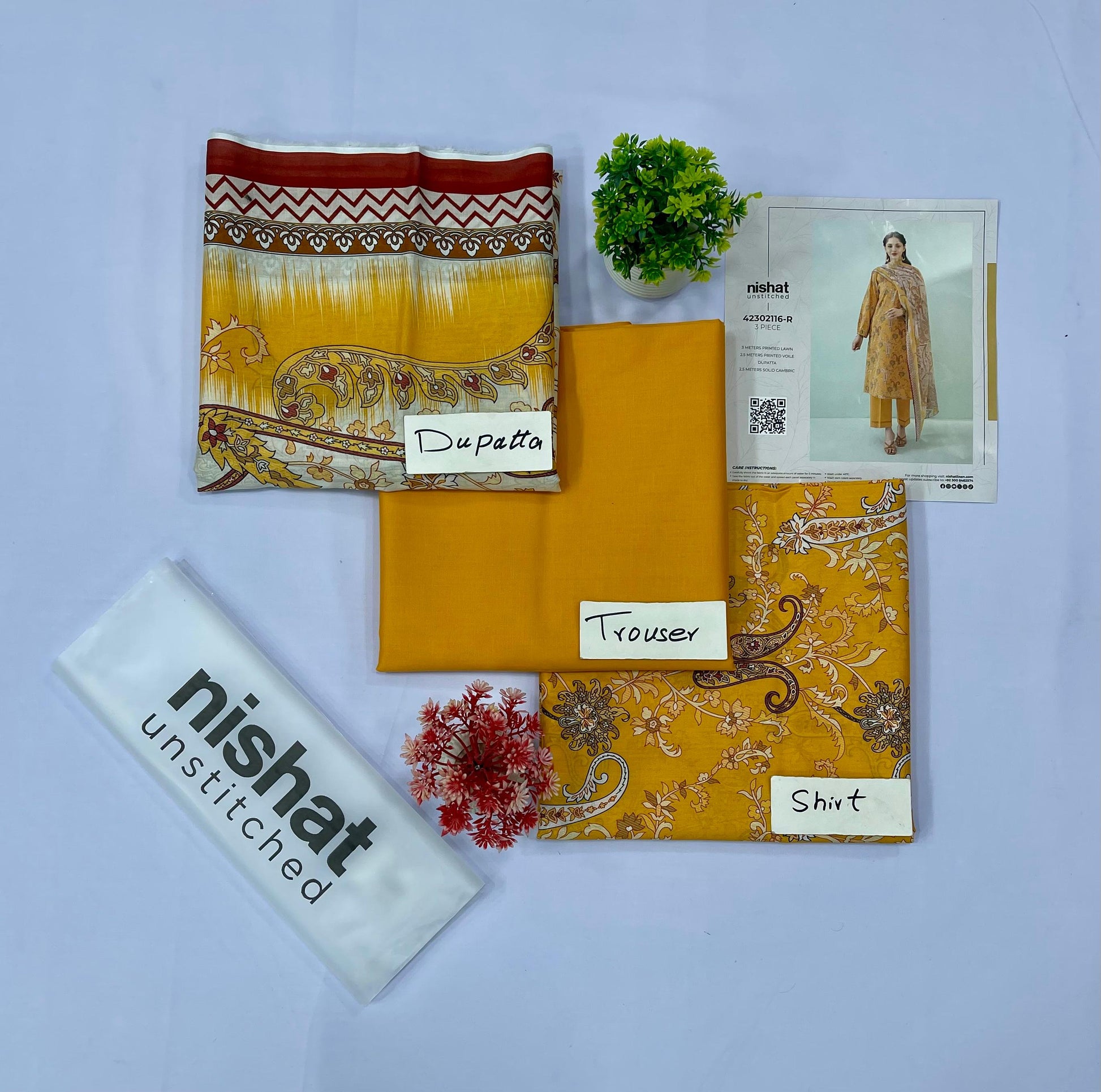 Nishat 3 Piece Printed Lawn (Set -Pack Of 5 Suits ) Category A Market Boy