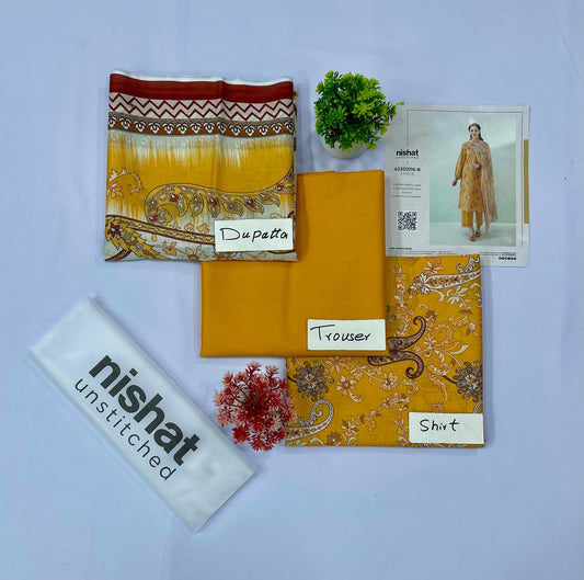 Nishat 3 Piece Printed Lawn (Set -Pack Of 5 Suits ) Category A Market Boy