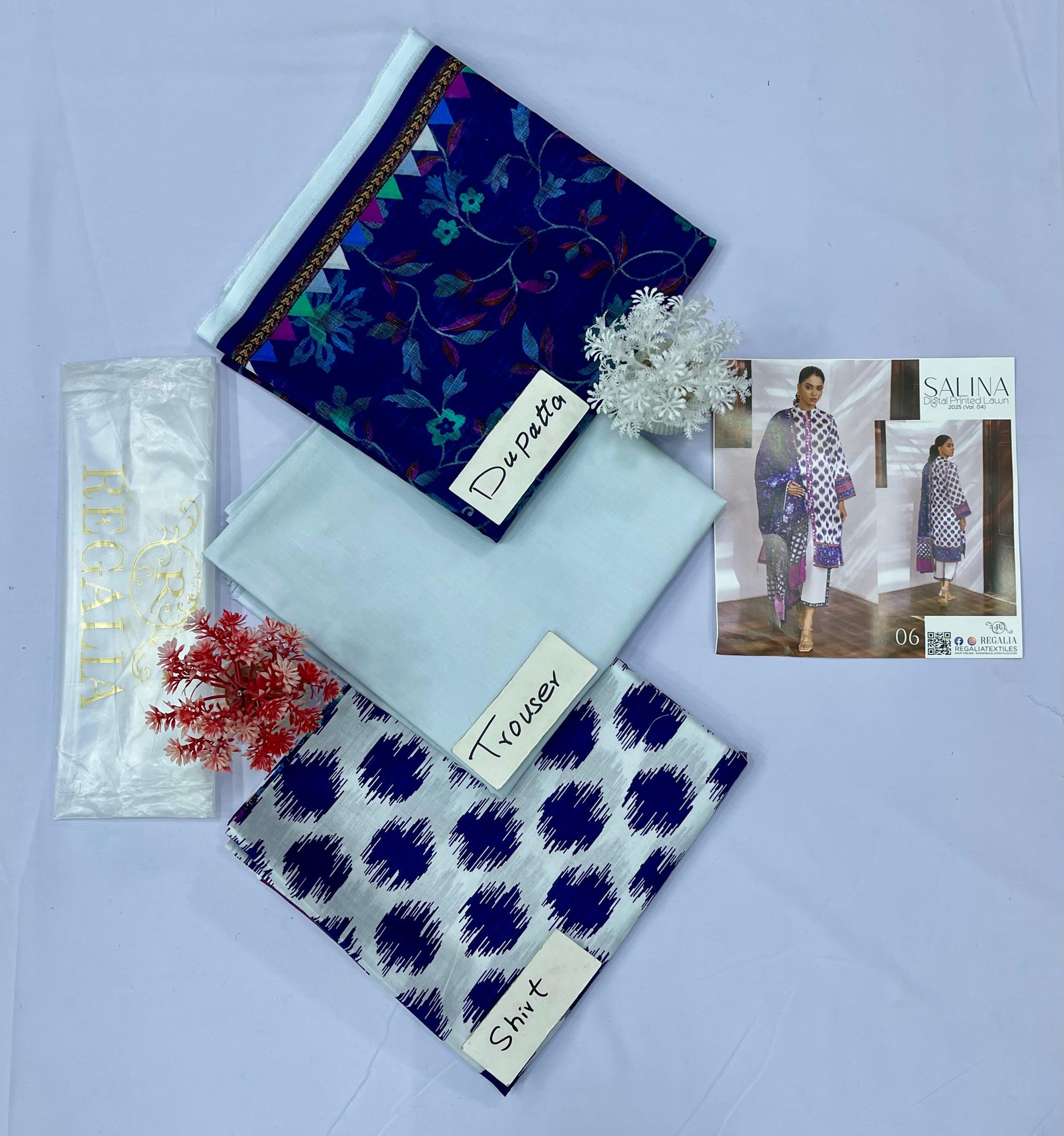 Salina Embroidery Cut Work (Set-Pack of 5 Suits) Category B Market Boy