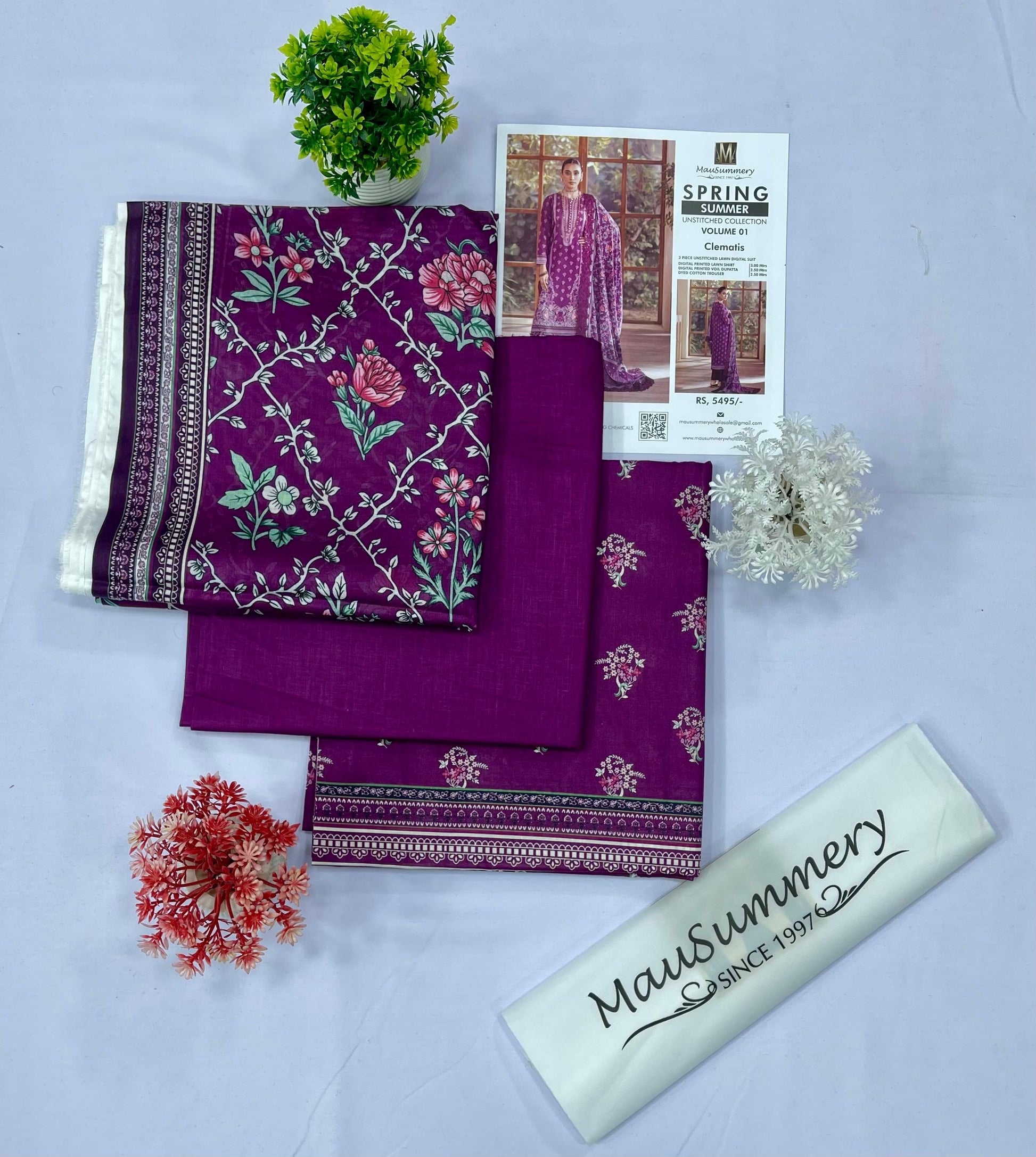 Mausummery Lawn (Set-Pack of 6 Suits) Category A Market Boy