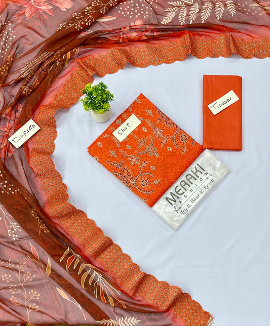 Meraki Vol 371 Bana Dora Cut Work Dupatta (Set -Pack Of 5 Suits ) Category A Market Boy