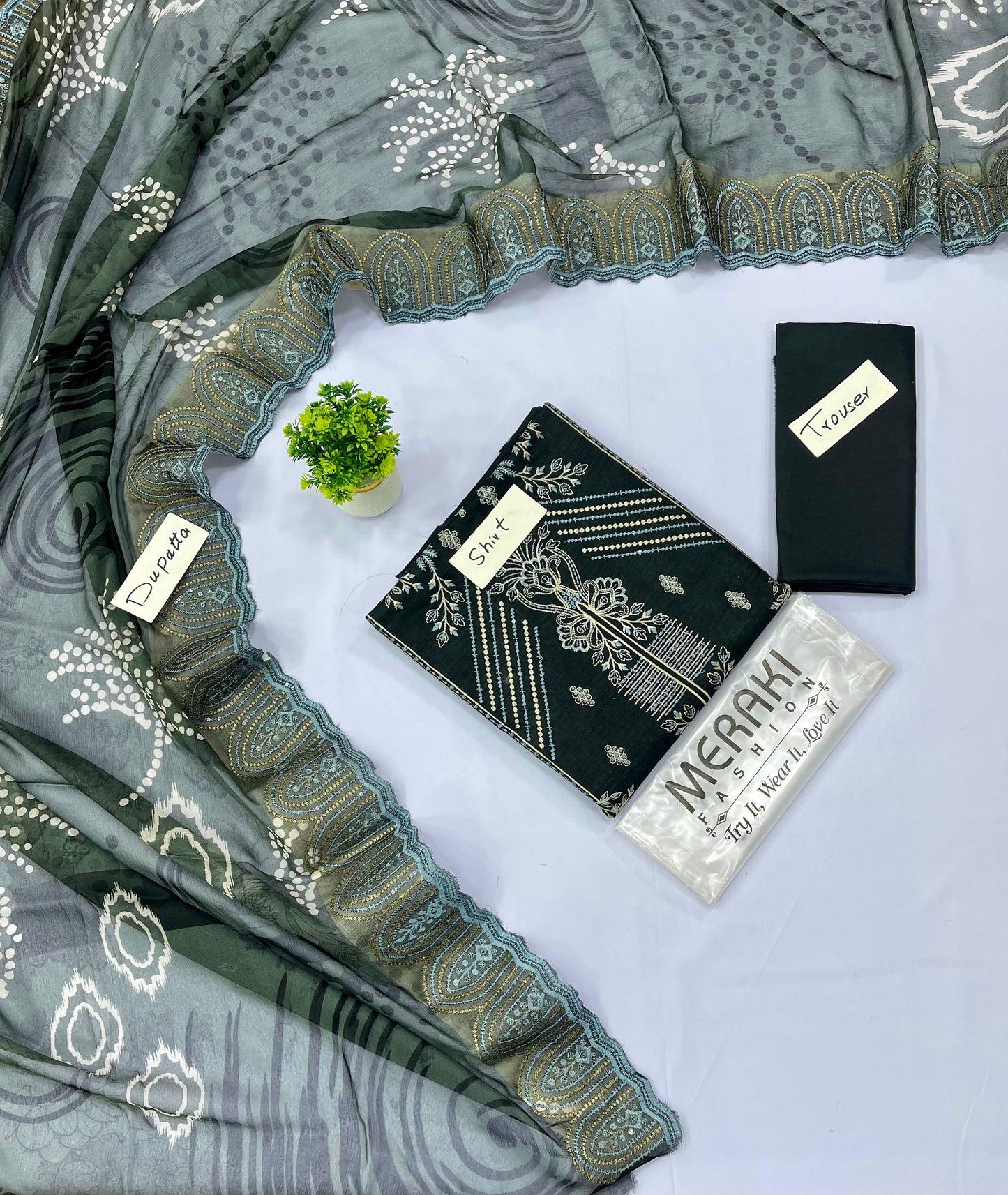 Meraki Vol 371 Bana Dora Cut Work Dupatta (Set -Pack Of 5 Suits ) Category A Market Boy