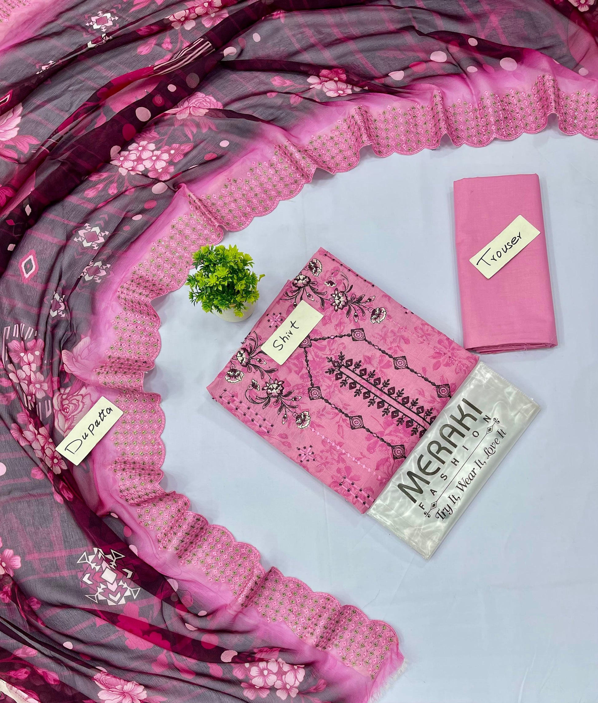 Meraki Vol 371 Bana Dora Cut Work Dupatta (Set -Pack Of 5 Suits ) Category A Market Boy