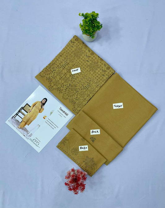 Tawakkal Chikankari Lawn 2-PC (Set -Pack of 3 Suits) Market Boy