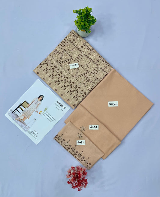 Tawakkal Chikankari Lawn 2-PC (Set -Pack of 3 Suits) Market Boy