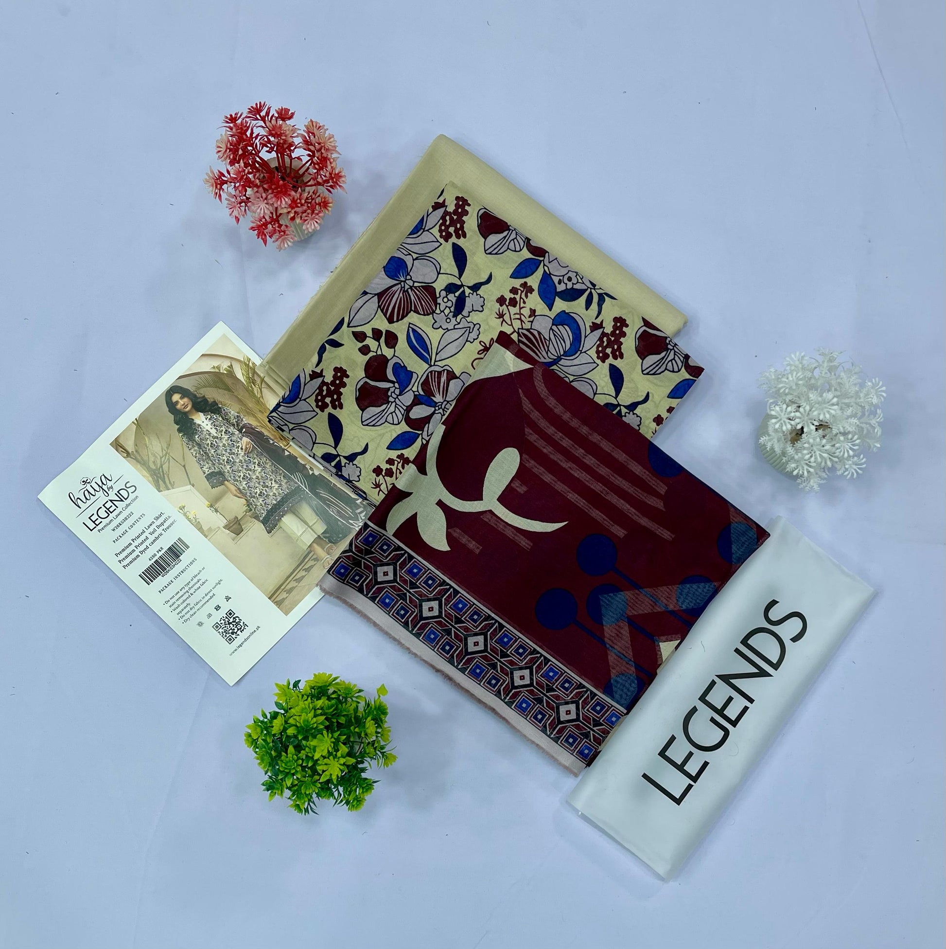 Haya By Legend Print Lawn (Set -Pack Of 4 Suits ) Category B Market Boy