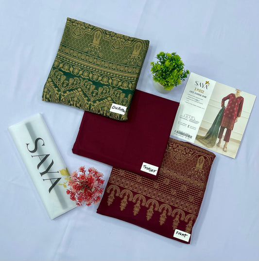 Saya Jacquard Brosha Lawn  (Set -Pack of 5 Suits )Category B Market Boy