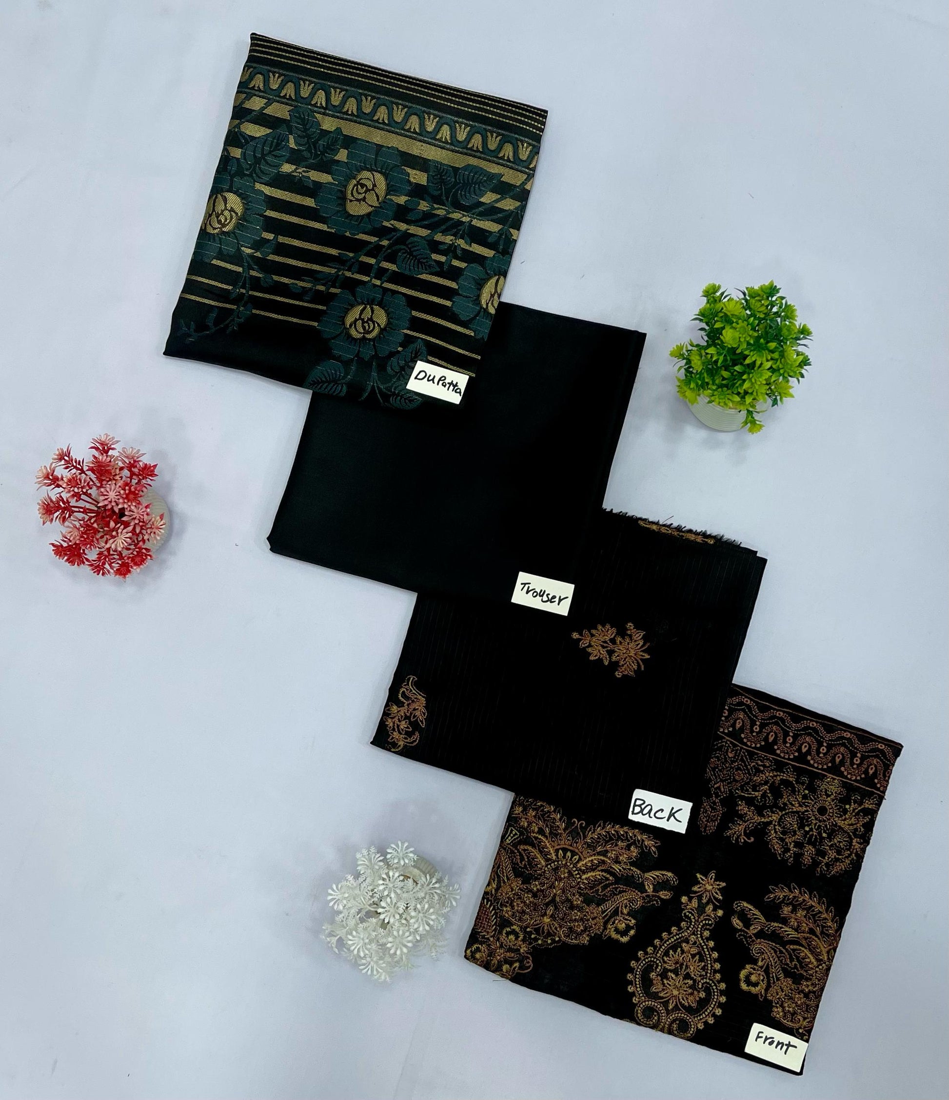 Meraki Embroidered Bana Dora Lawn (Set -Pack of 3 Suits) Market Boy