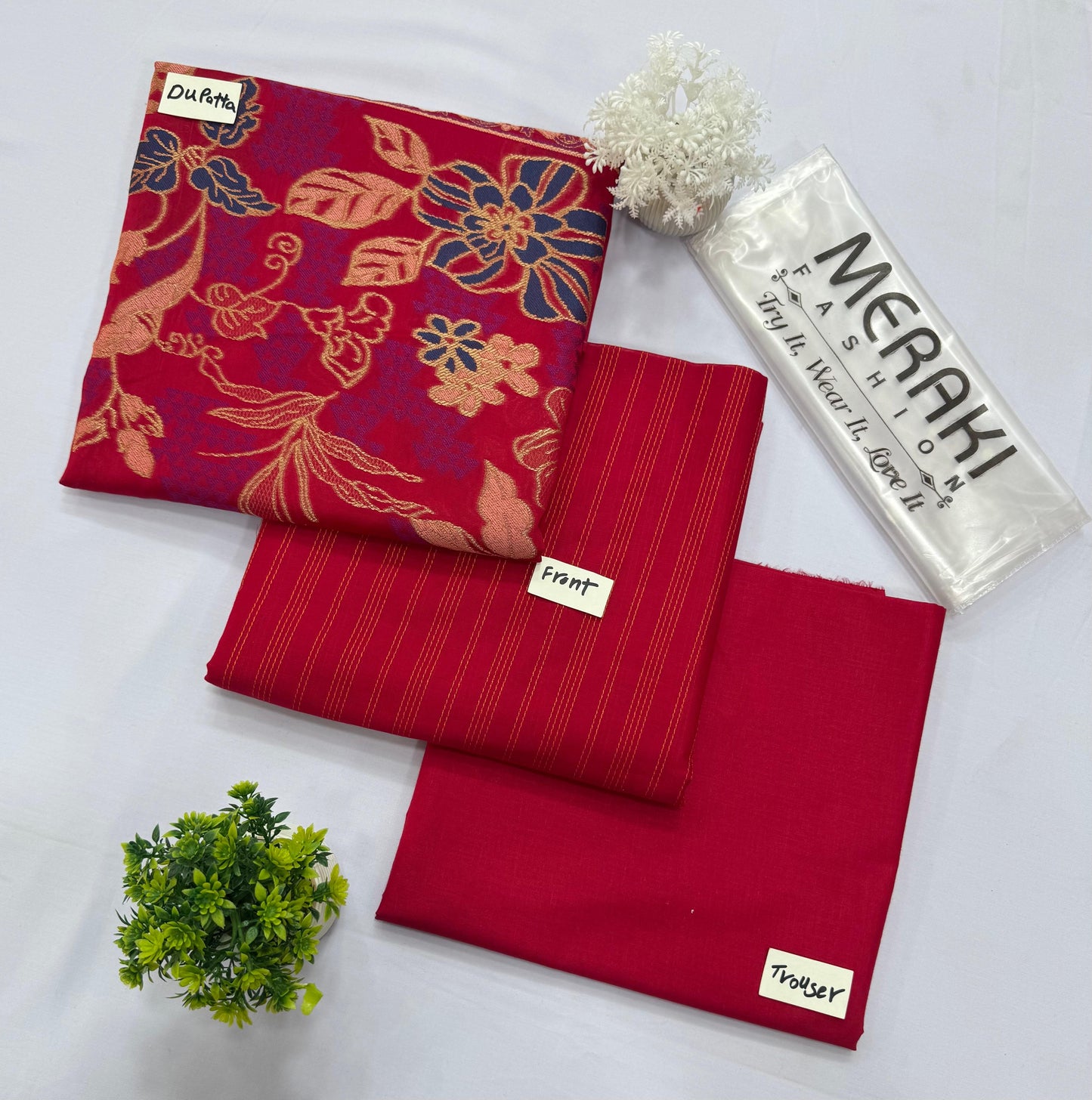 Meraki Vol-376 Jacquard Multi  Shawl           3 Suits    Category    A Market Boy