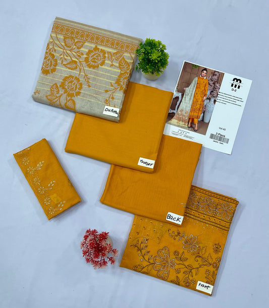 MILAN EMBROIDERED  BANA DORA LAWN (Set -Pack Of 4 Suits ) A Market Boy