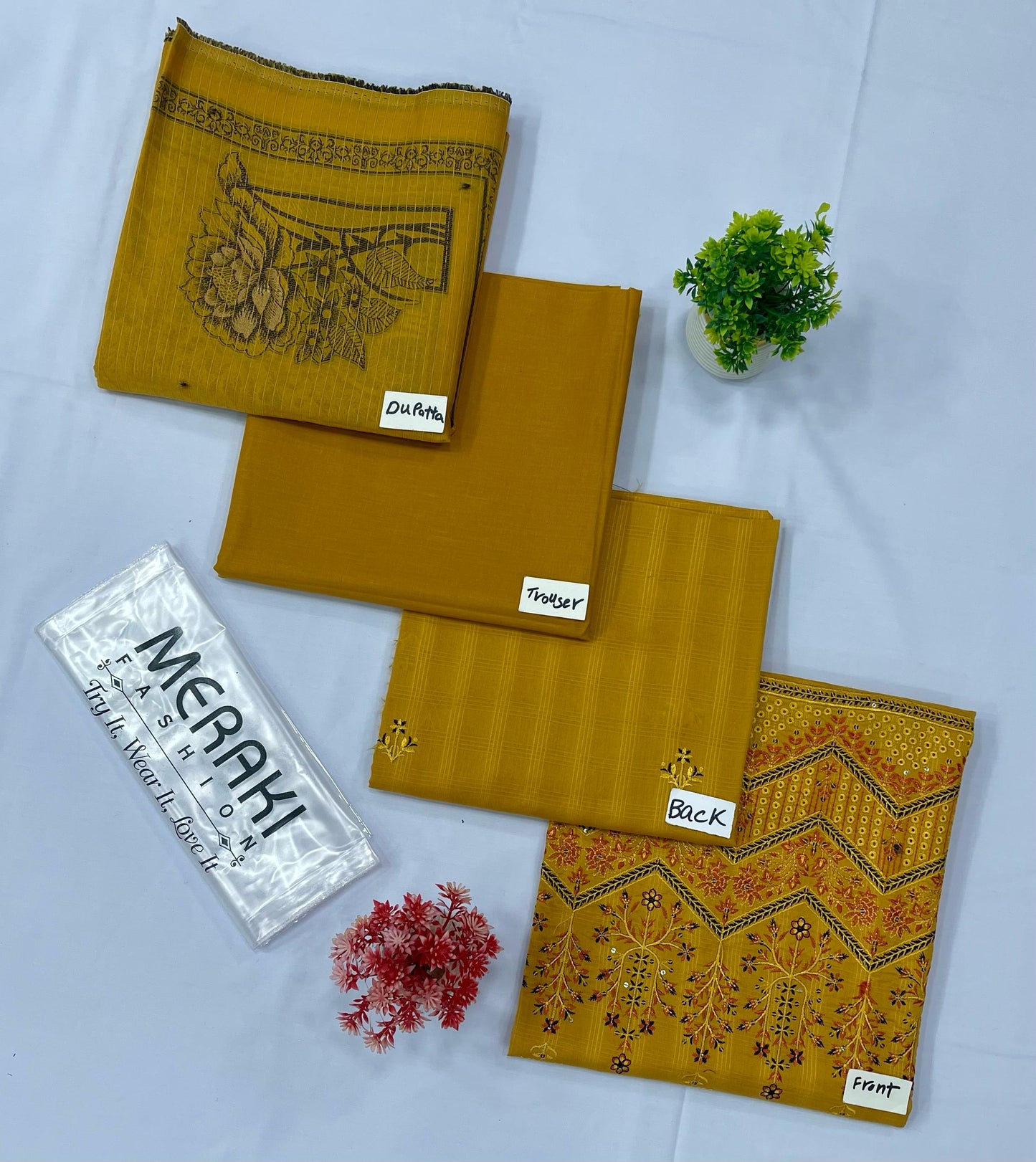 MERAKI FASHION VOL 378 DAMAN BORING SEQUENCE DHOBBY BANA DURA(Set -Pack Of 4 Suits )Category B Market Boy