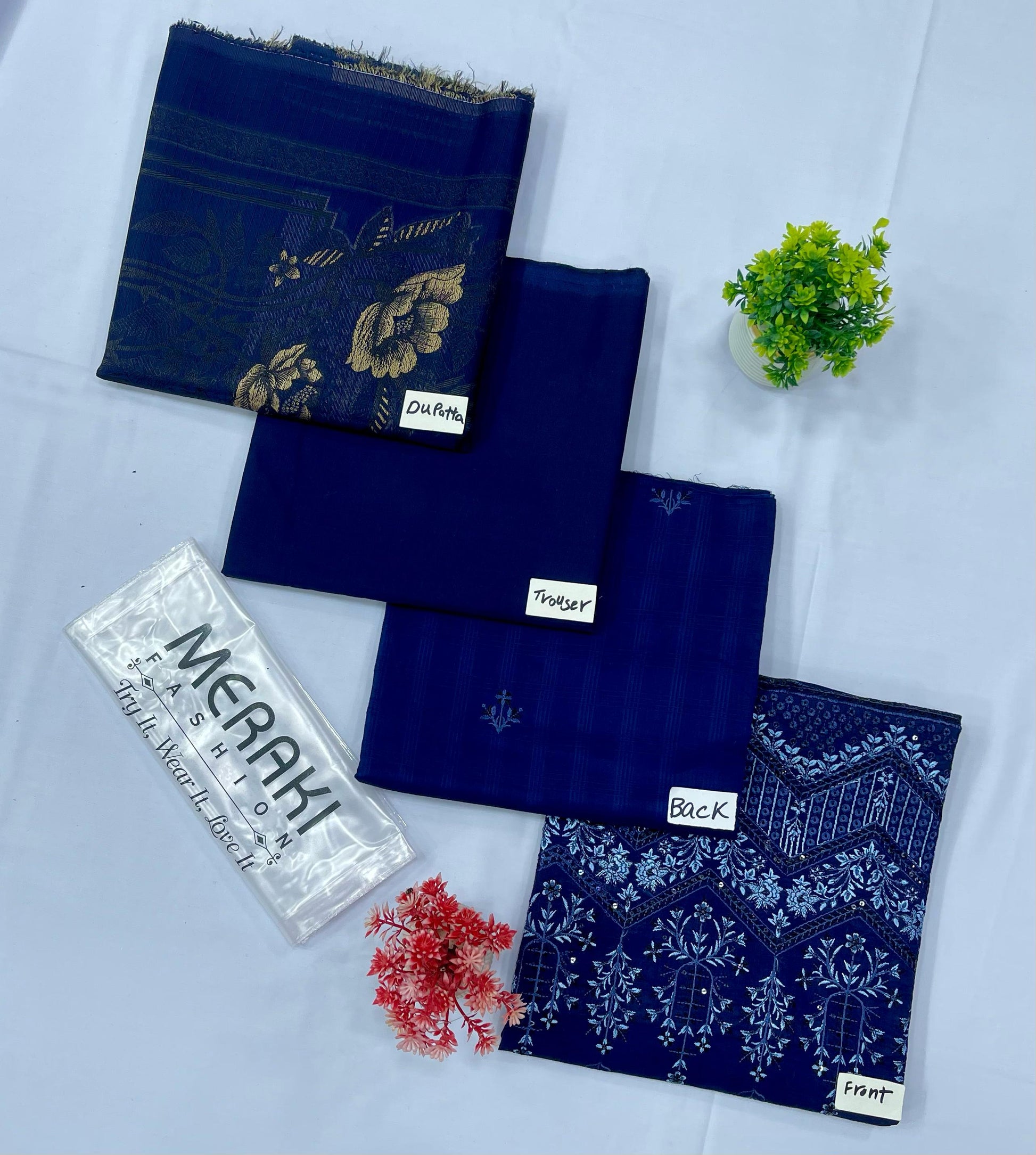 MERAKI FASHION VOL 378 DAMAN BORING SEQUENCE DHOBBY BANA DURA(Set -Pack Of 4 Suits )Category B Market Boy