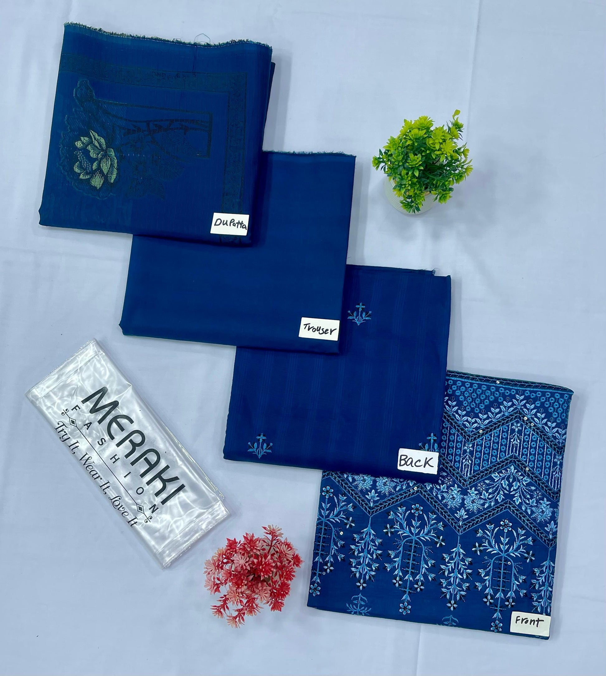 MERAKI FASHION VOL 378 DAMAN BORING SEQUENCE DHOBBY BANA DURA(Set -Pack Of 4 Suits )Category A Market Boy