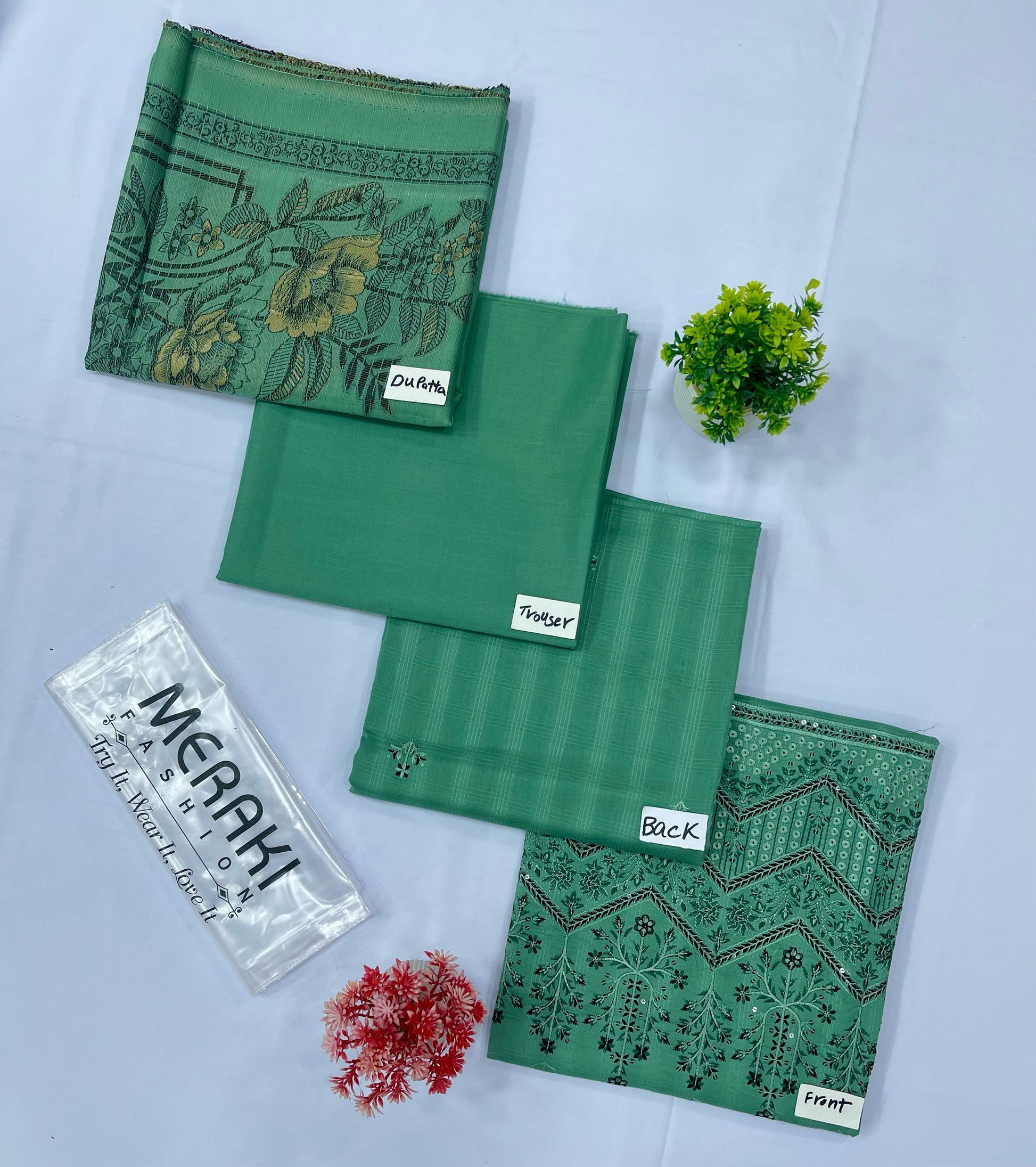 MERAKI FASHION VOL 378 DAMAN BORING SEQUENCE DHOBBY BANA DURA(Set -Pack Of 4 Suits )Category A Market Boy