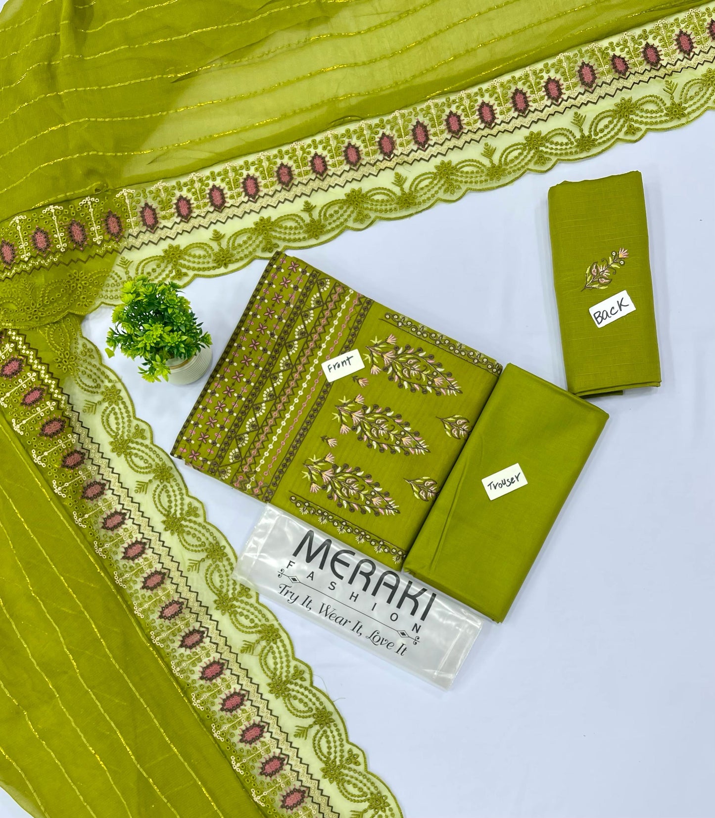 LUXURY HEAVY EMBROIDERY BABA DURA 3PC MERAKI VOL 379(Set -Pack Of 4 Suits ) Category B Market Boy