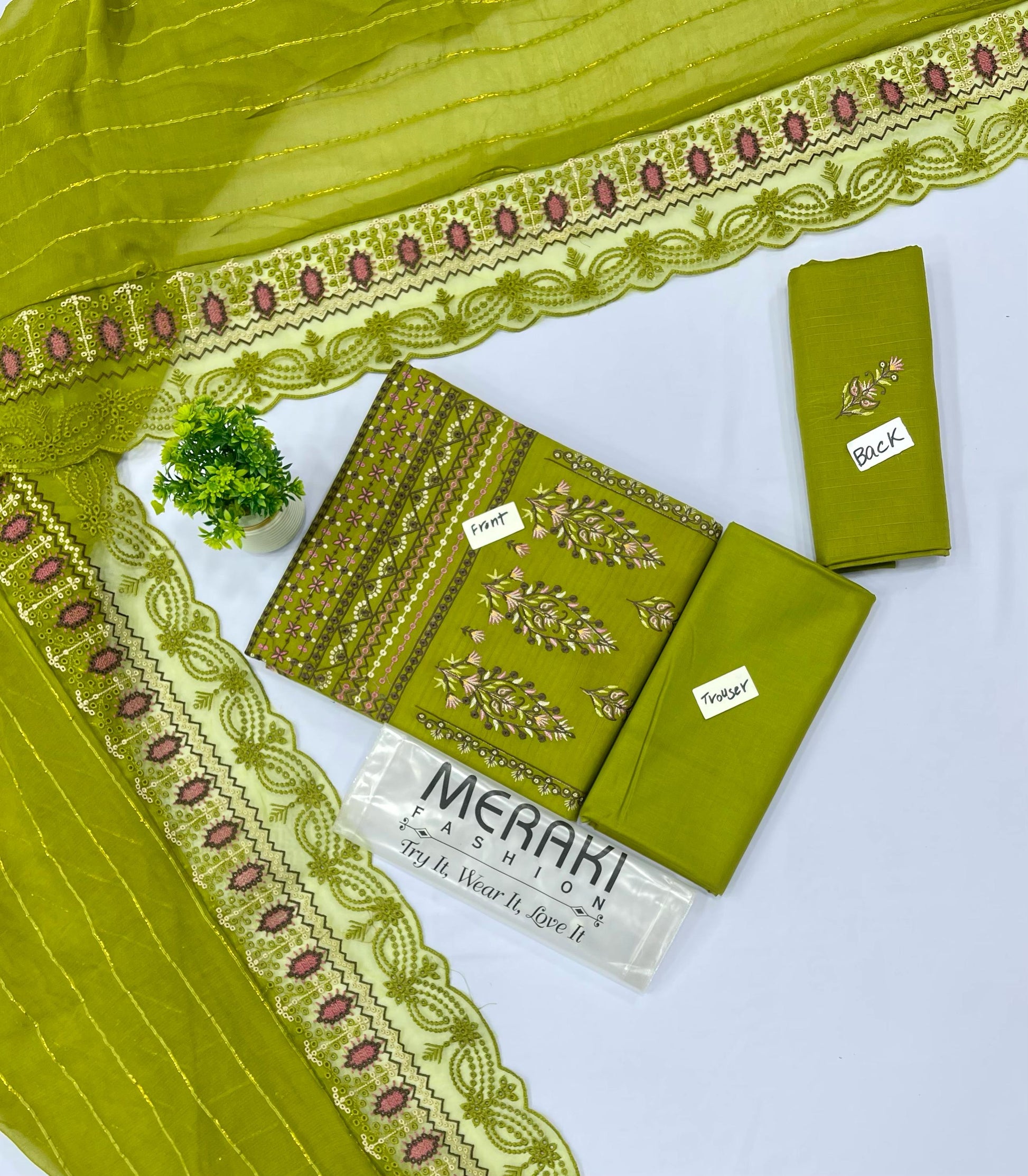 LUXURY HEAVY EMBROIDERY BABA DURA 3PC MERAKI VOL 379(Set -Pack Of 4 Suits ) Category B Market Boy