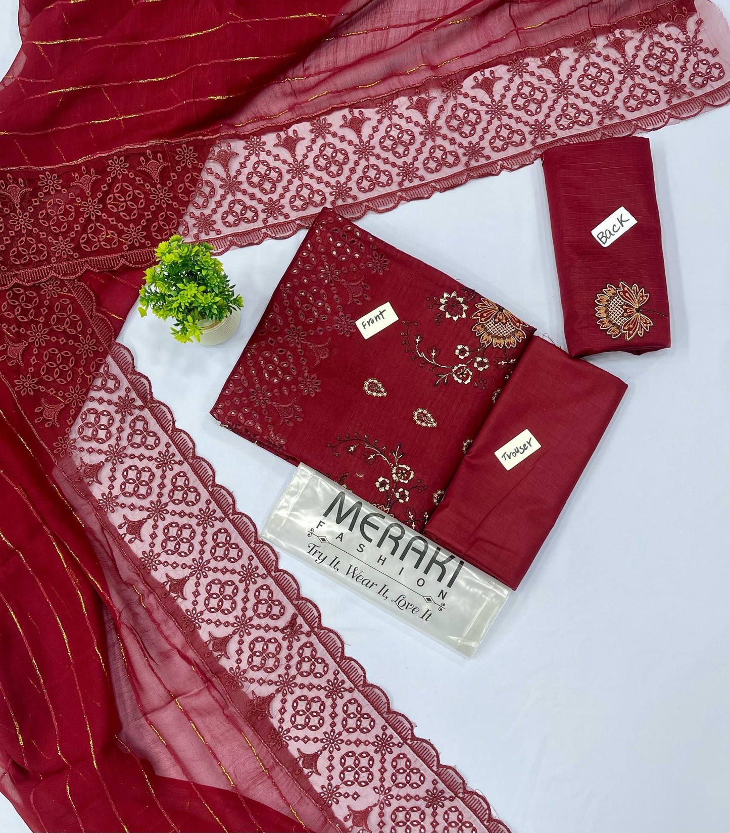 LUXURY HEAVY EMBROIDERY BABA DURA 3PC MERAKI VOL 379(Set -Pack Of 4 Suits ) Category B Market Boy