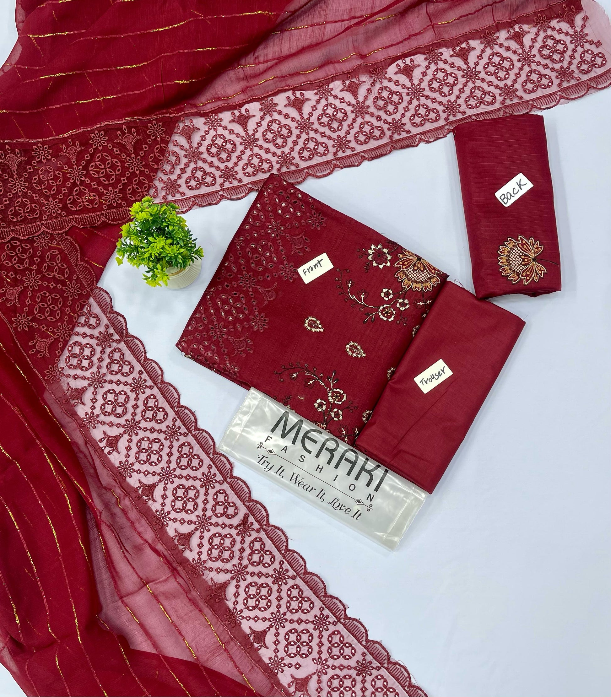 LUXURY HEAVY EMBROIDERY BABA DURA 3PC MERAKI VOL 379(Set -Pack Of 4 Suits ) Category B Market Boy