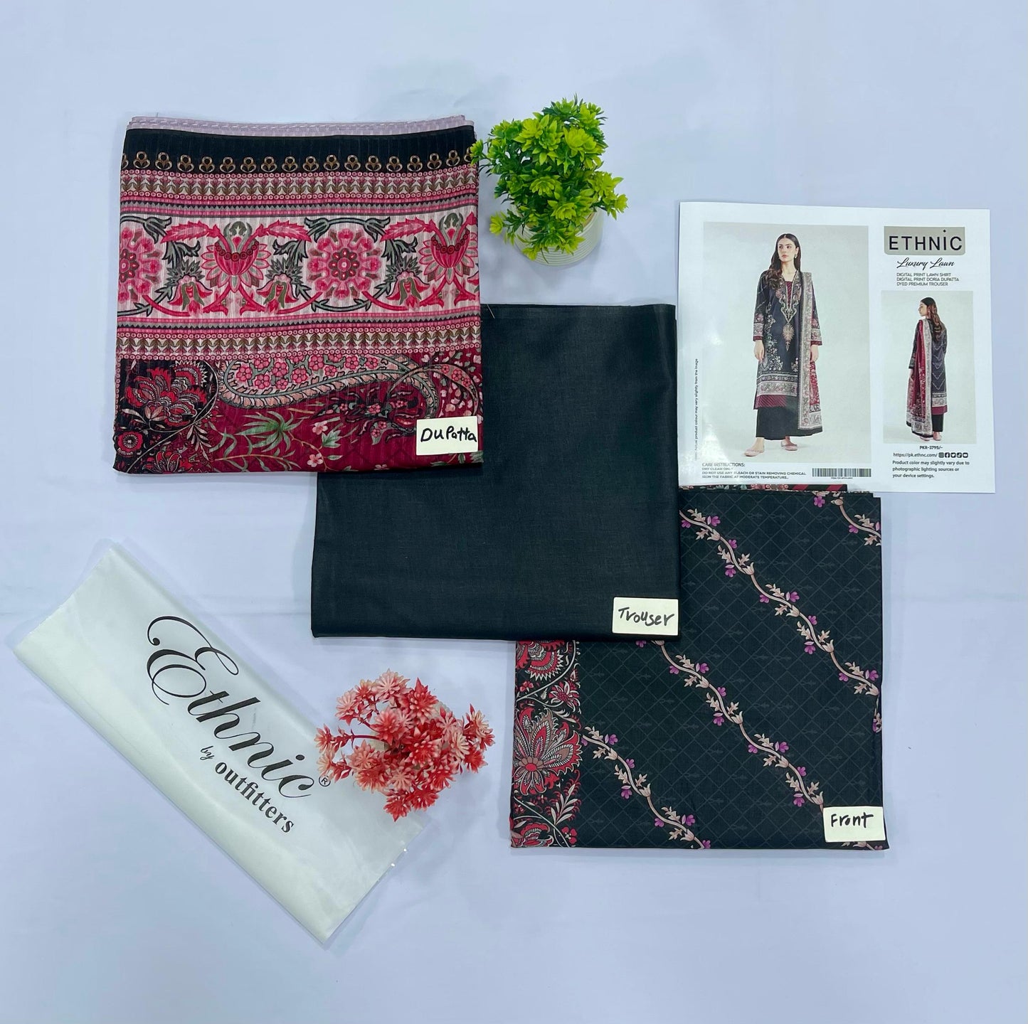 ETHNIC 3-PC LAWN DIGITAL PRINT (Set -Pack Of 8 Suits ) Market Boy