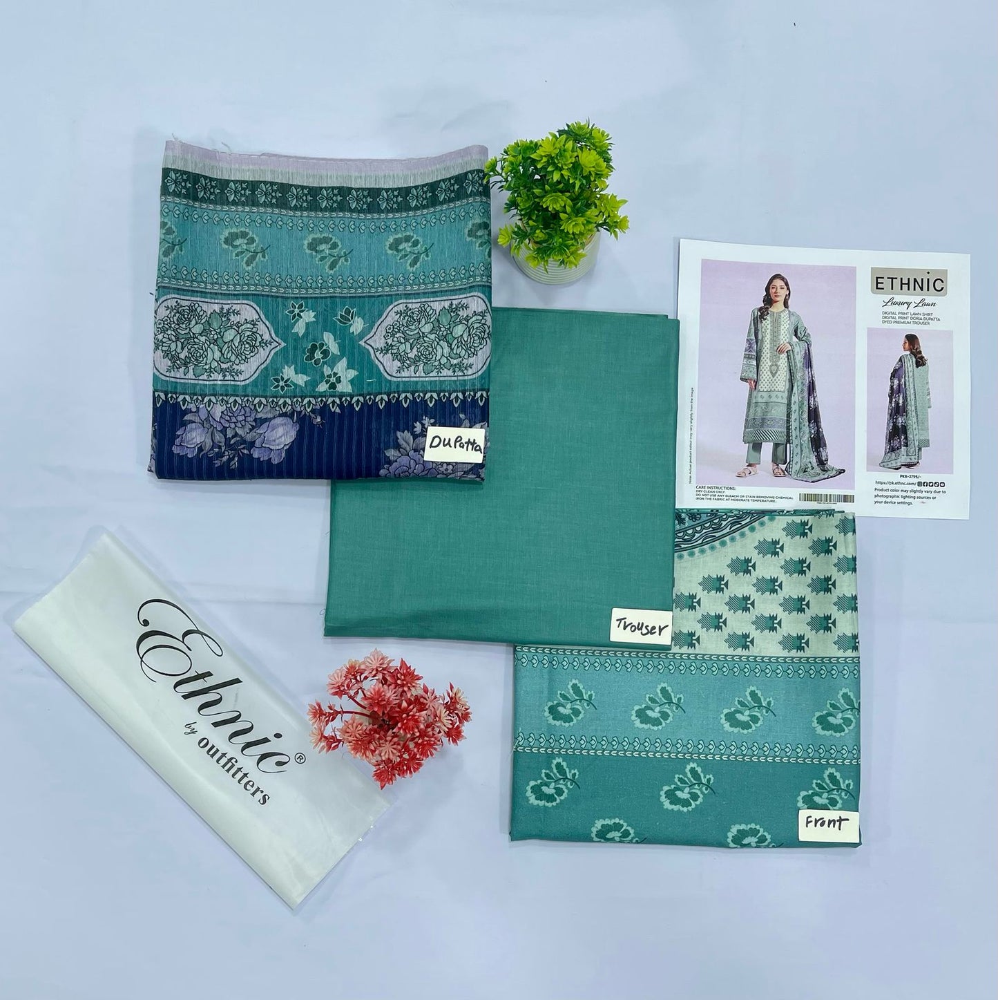 ETHNIC 3-PC LAWN DIGITAL PRINT (Set -Pack Of 8 Suits ) Market Boy