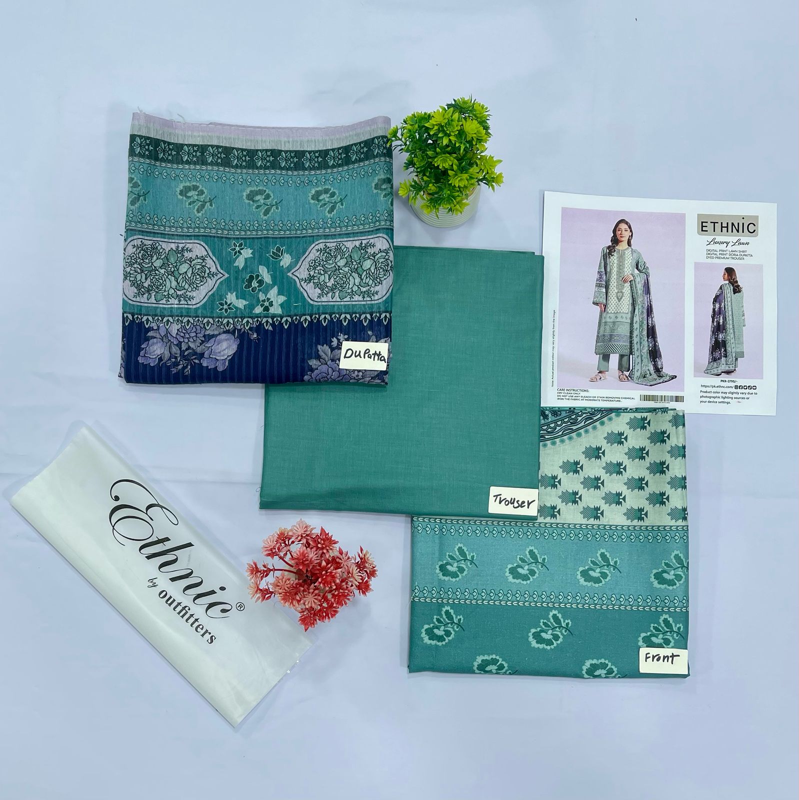 ETHNIC 3-PC LAWN DIGITAL PRINT (Set -Pack Of 8 Suits ) Market Boy