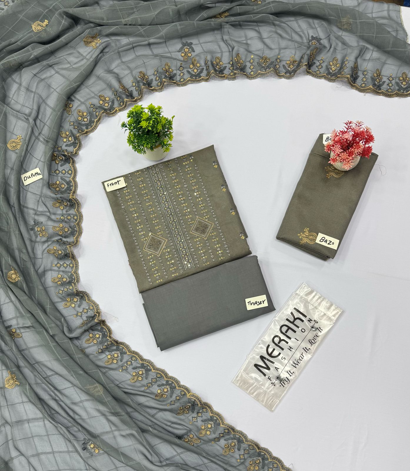 MERAKI FASHION VOL-380 KHAADI LAWN (Set -Pack Of 4 Suits ) Category B Market Boy