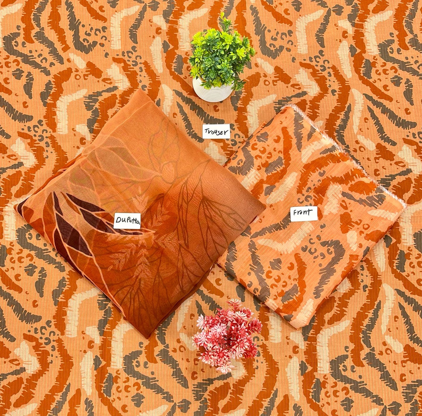 ORIGINAL BRAND 3-PC BANA DURA DIGITAL BAMBER DUPATTA (Set -Pack Of 5 Suits ) Category A Market Boy