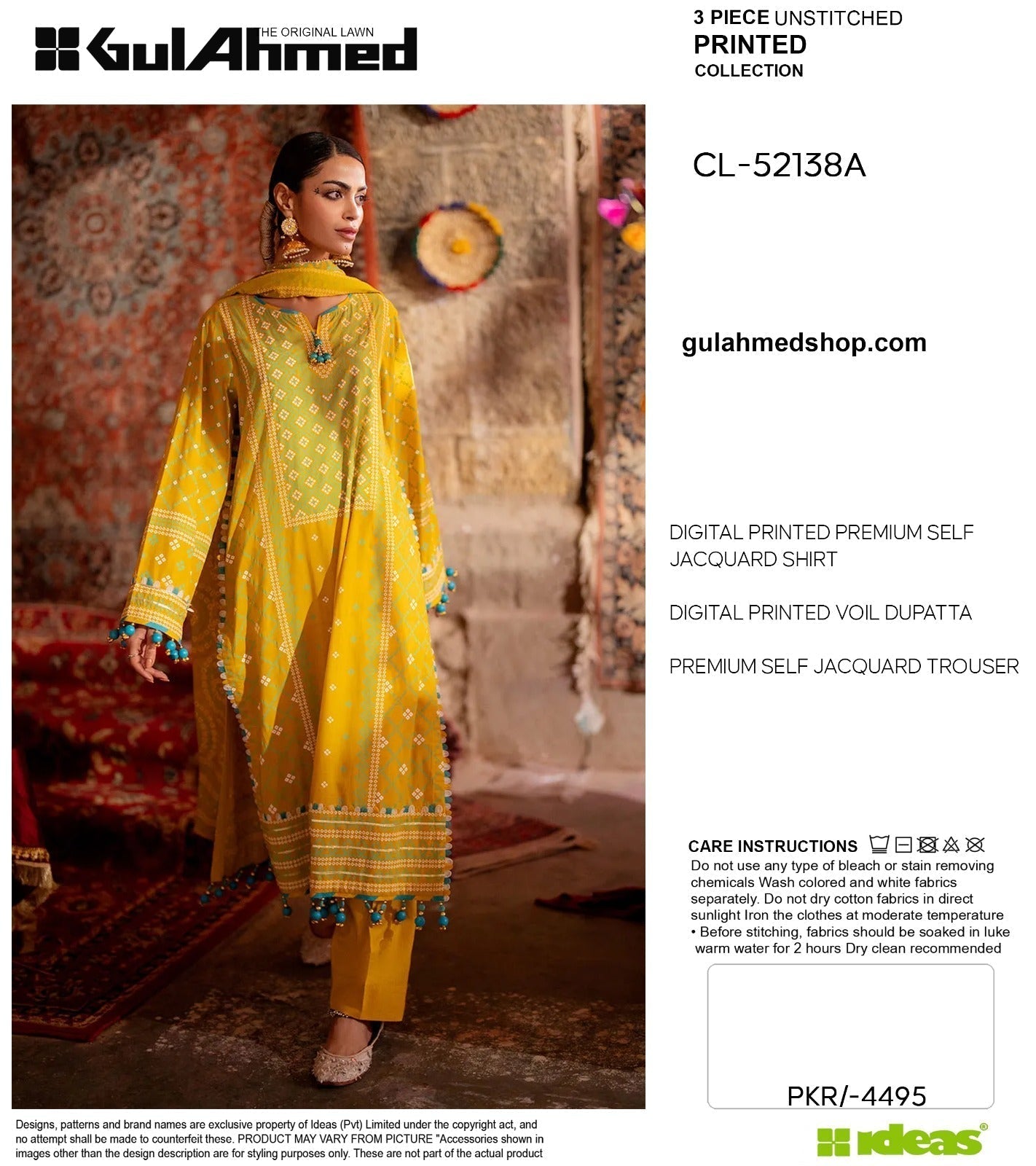 Gul Ahmed Print Lawn  (Set-Pack of 5 Suits) Category B Market Boy