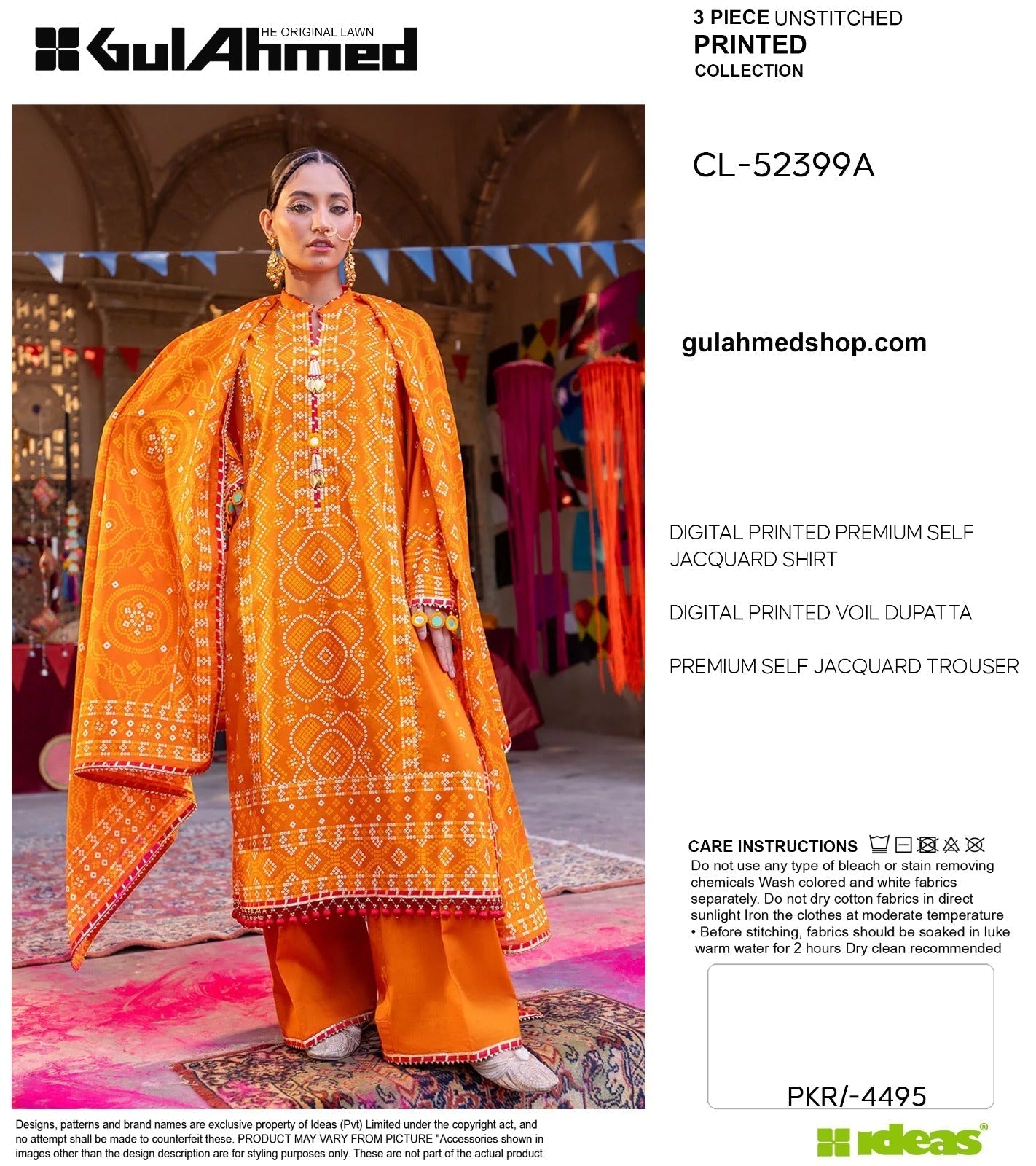 Gul Ahmed Print Lawn  (Set-Pack of 5 Suits) Category A Market Boy