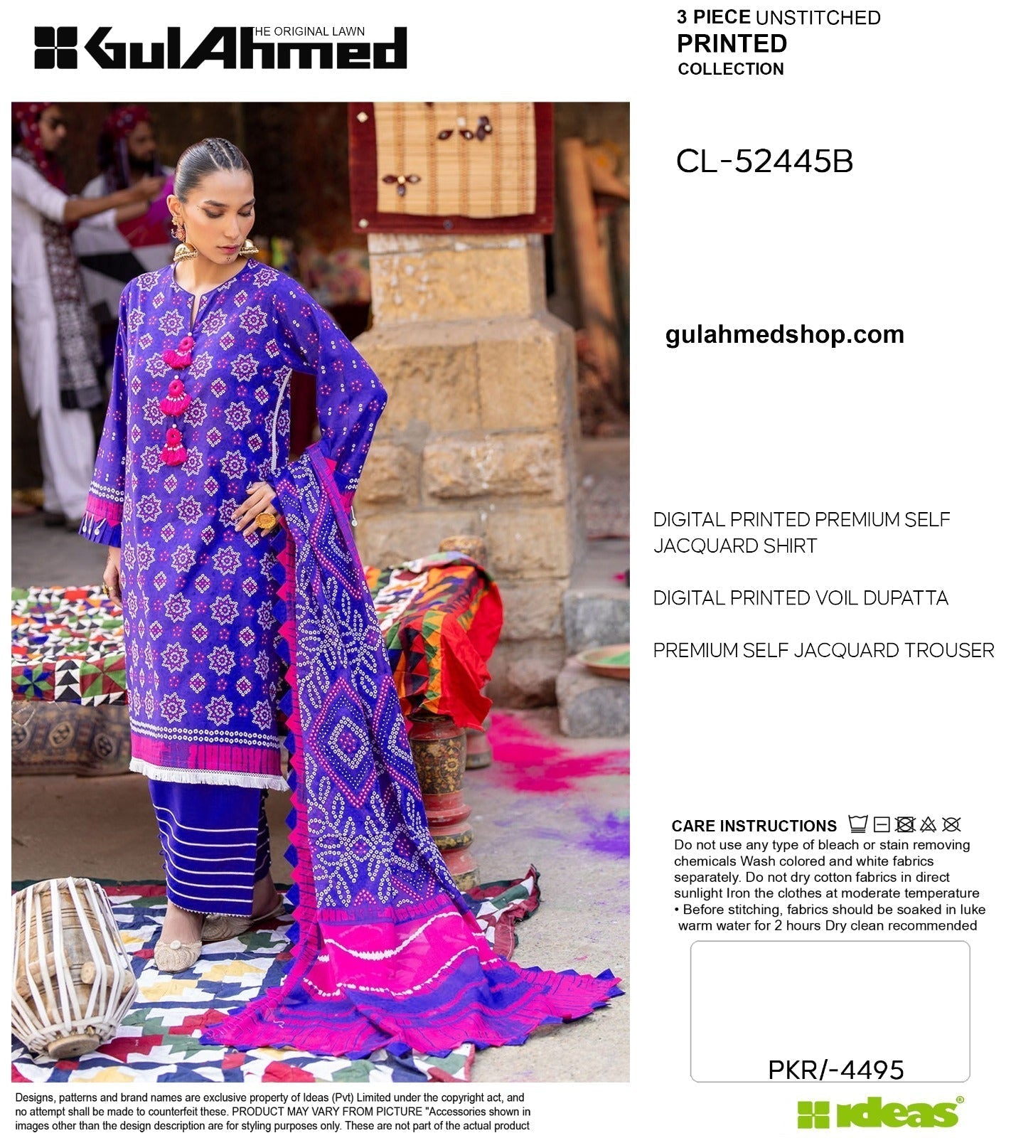 Gul Ahmed Print Lawn  (Set-Pack of 10 Suits) Market Boy