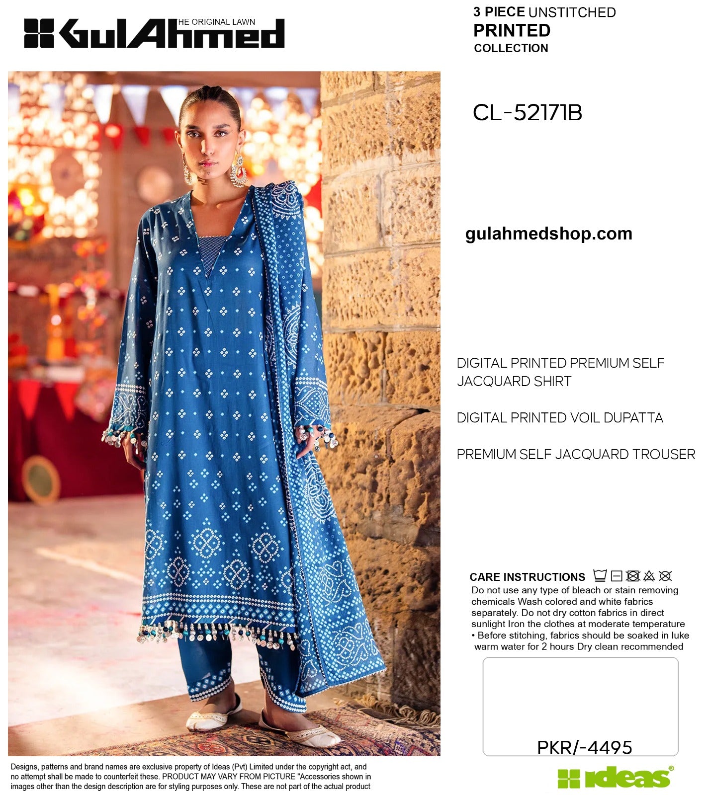 Gul Ahmed Print Lawn  (Set-Pack of 10 Suits) Market Boy