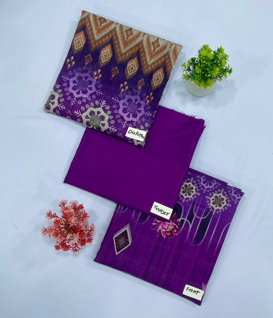 BANA DURA 3-PC LAWN  ORIGINAL BRAND (Set -Pack Of 5 Suits )Category A Market Boy