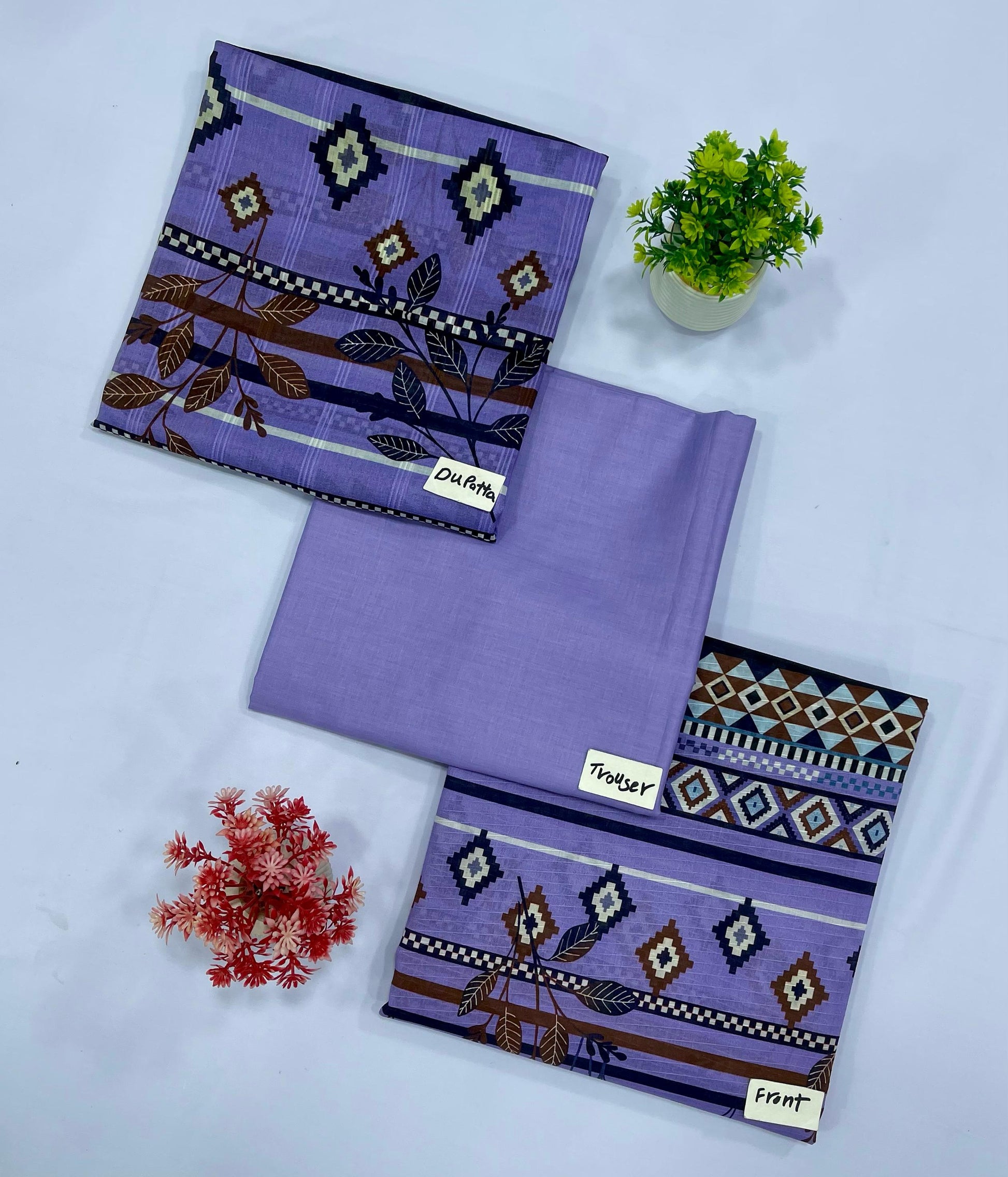 BANA DURA 3-PC LAWN  ORIGINAL BRAND (Set -Pack Of 5 Suits )Category B Market Boy