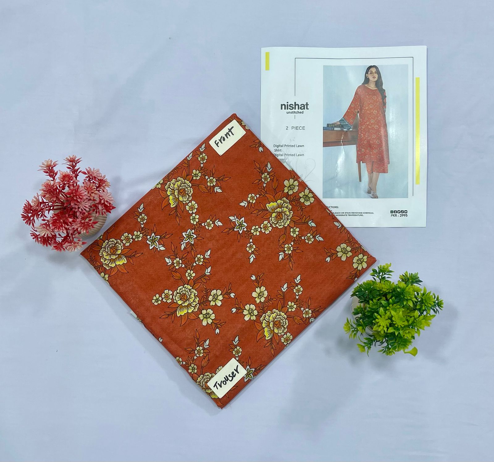 NISHAT ALL OVER DIGITAL PRINT LAWN(Set -Pack Of 9 Suits )Category B Market Boy