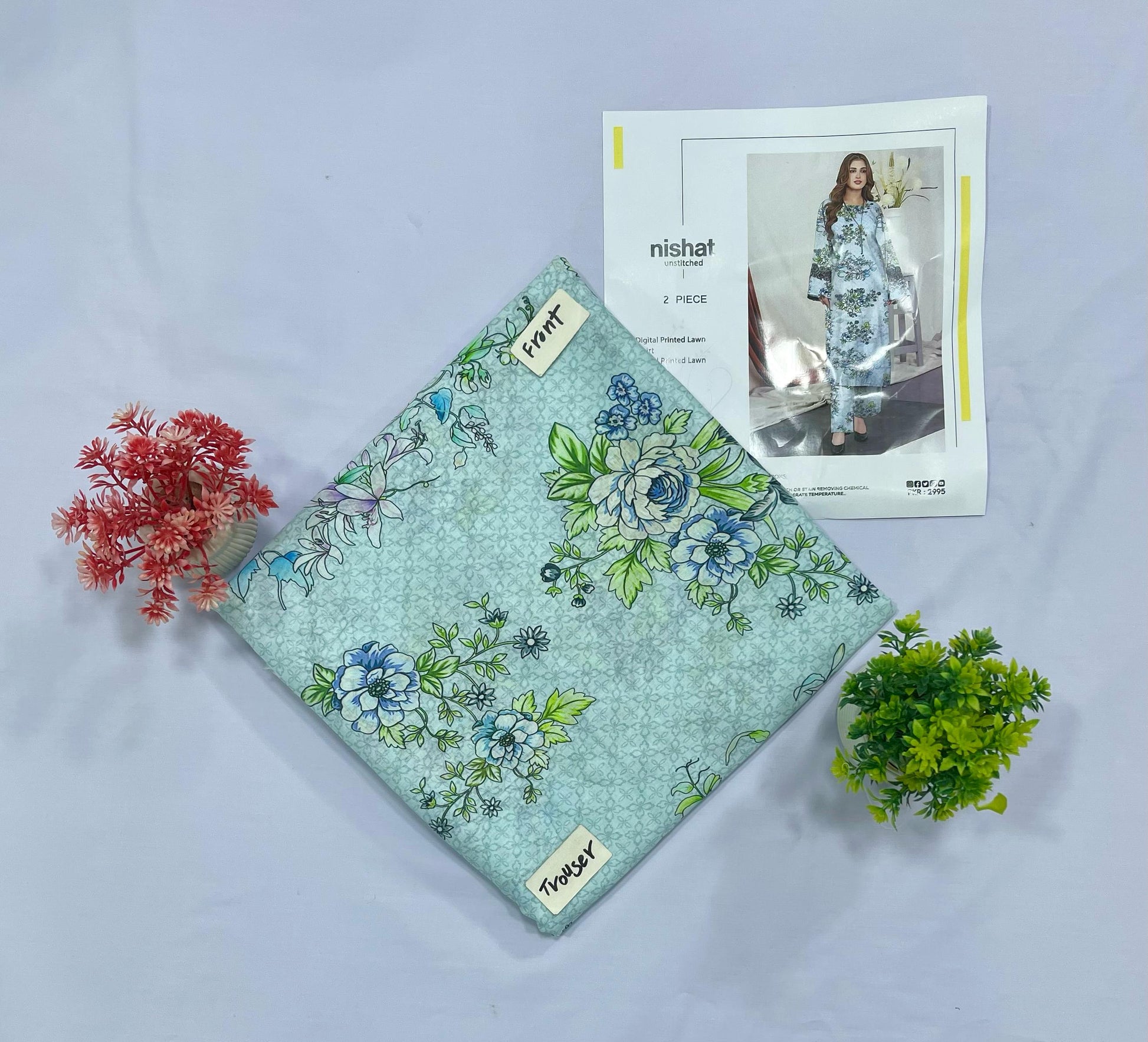 NISHAT ALL OVER DIGITAL PRINT LAWN(Set -Pack Of 9 Suits )Category B Market Boy