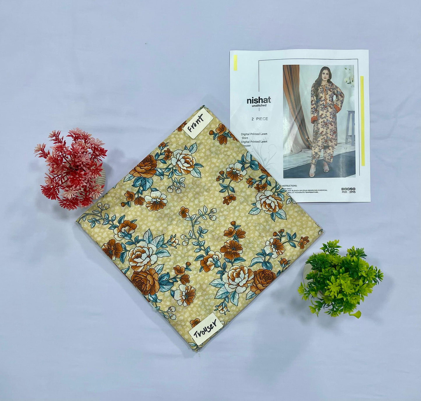 NISHAT ALL OVER DIGITAL PRINT LAWN(Set -Pack Of 5 Suits )Random Market Boy