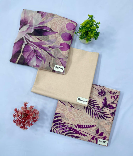 ORIGINAL BRAND BAMBER DUPATTA DIGITAL BANA DURA LAWN(Set -Pack Of 5 Suits )Category A Market Boy